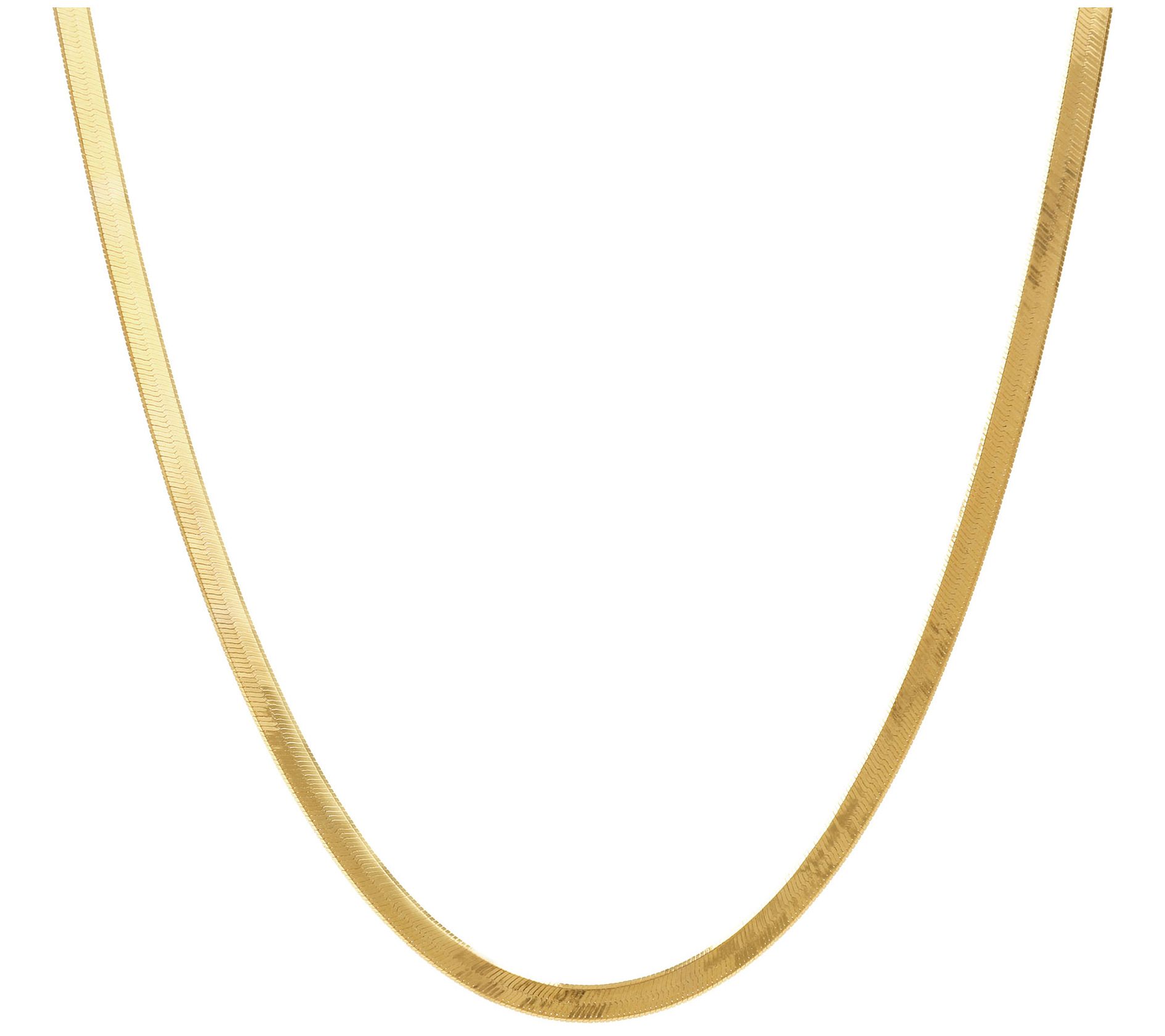 Italian gold store herringbone necklace