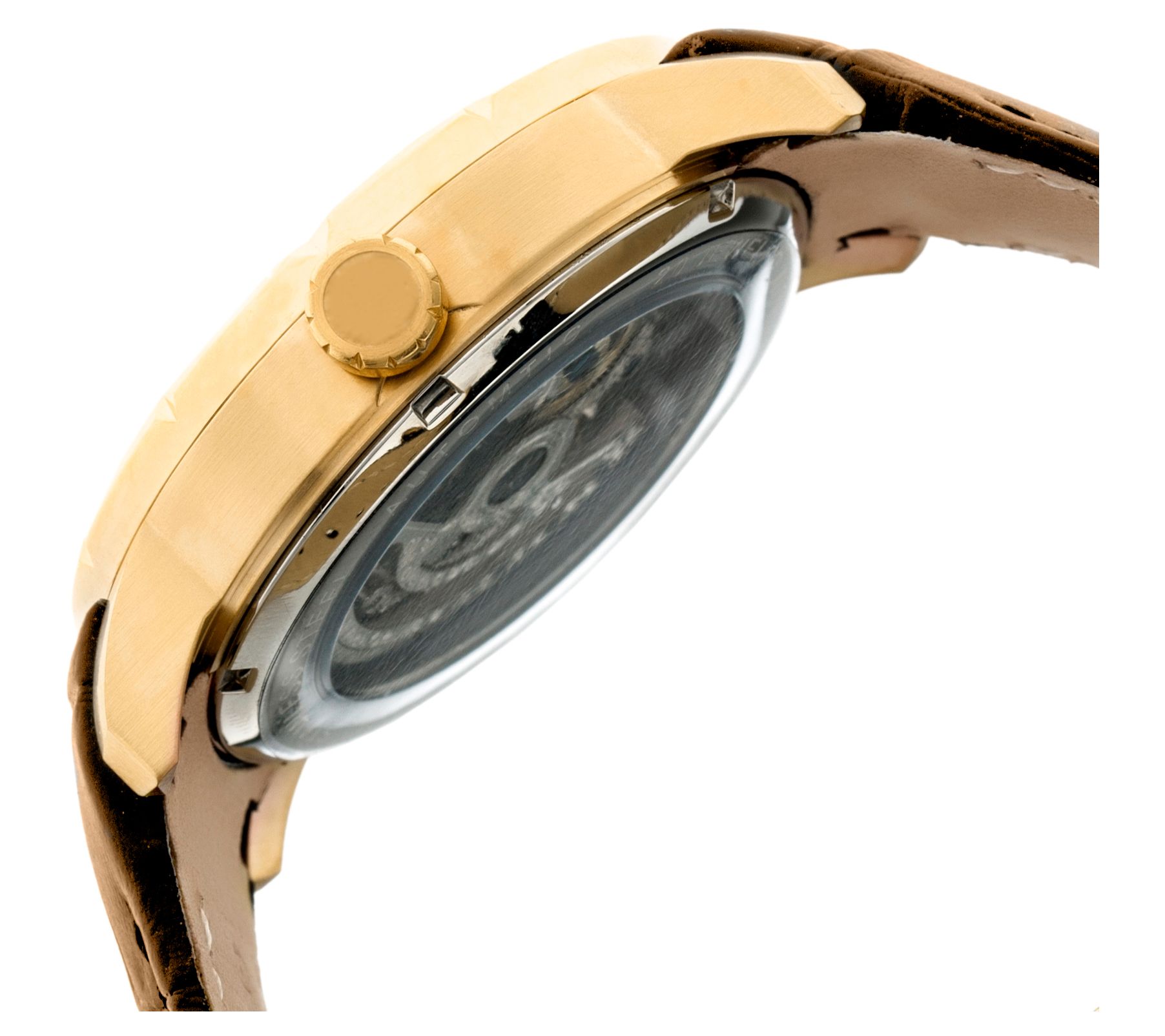 Heritor Automatic Men's Ryder Stainless Brown Ad Gold Watch - Qvc.com