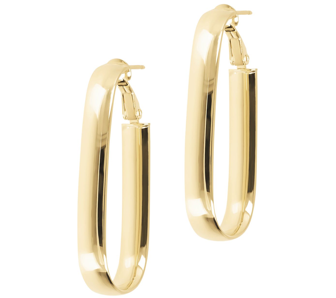 Alberto Milani Elongated Oval Hoop Earrings, 14K Gold