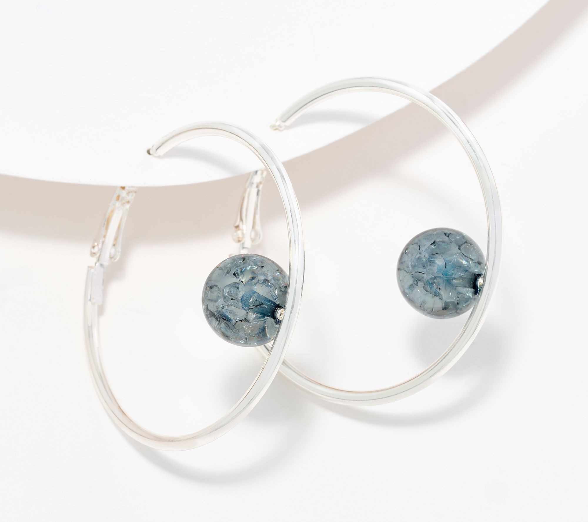 "As Is" Joan Rivers Hoop with Crackle Bead