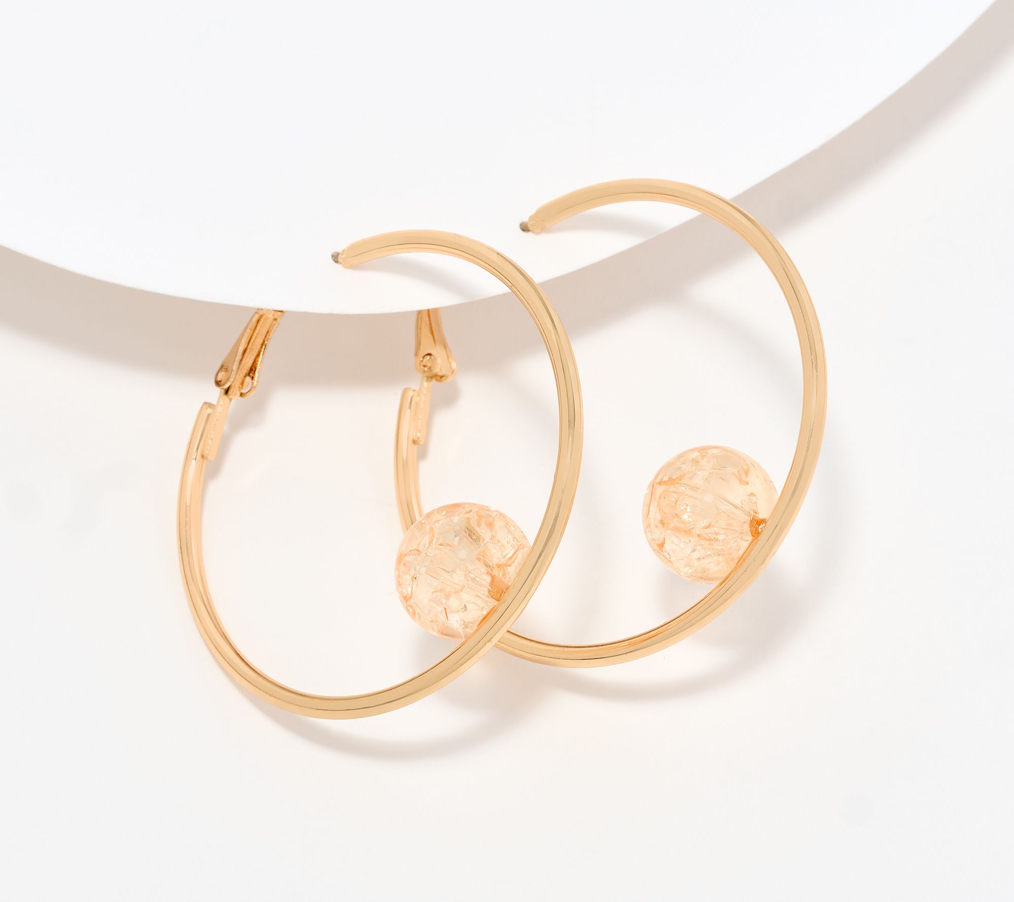 "As Is" Joan Rivers Hoop with Crackle Bead