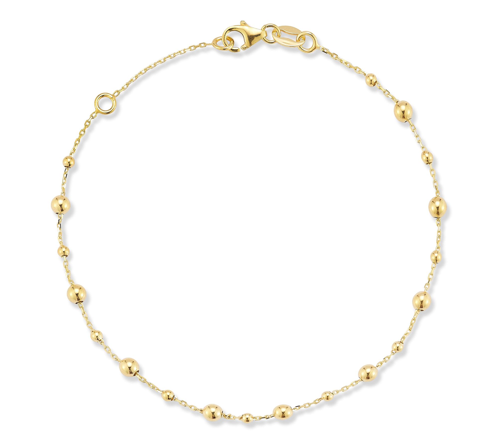Italian Gold Ball Station Bracelet, 14K