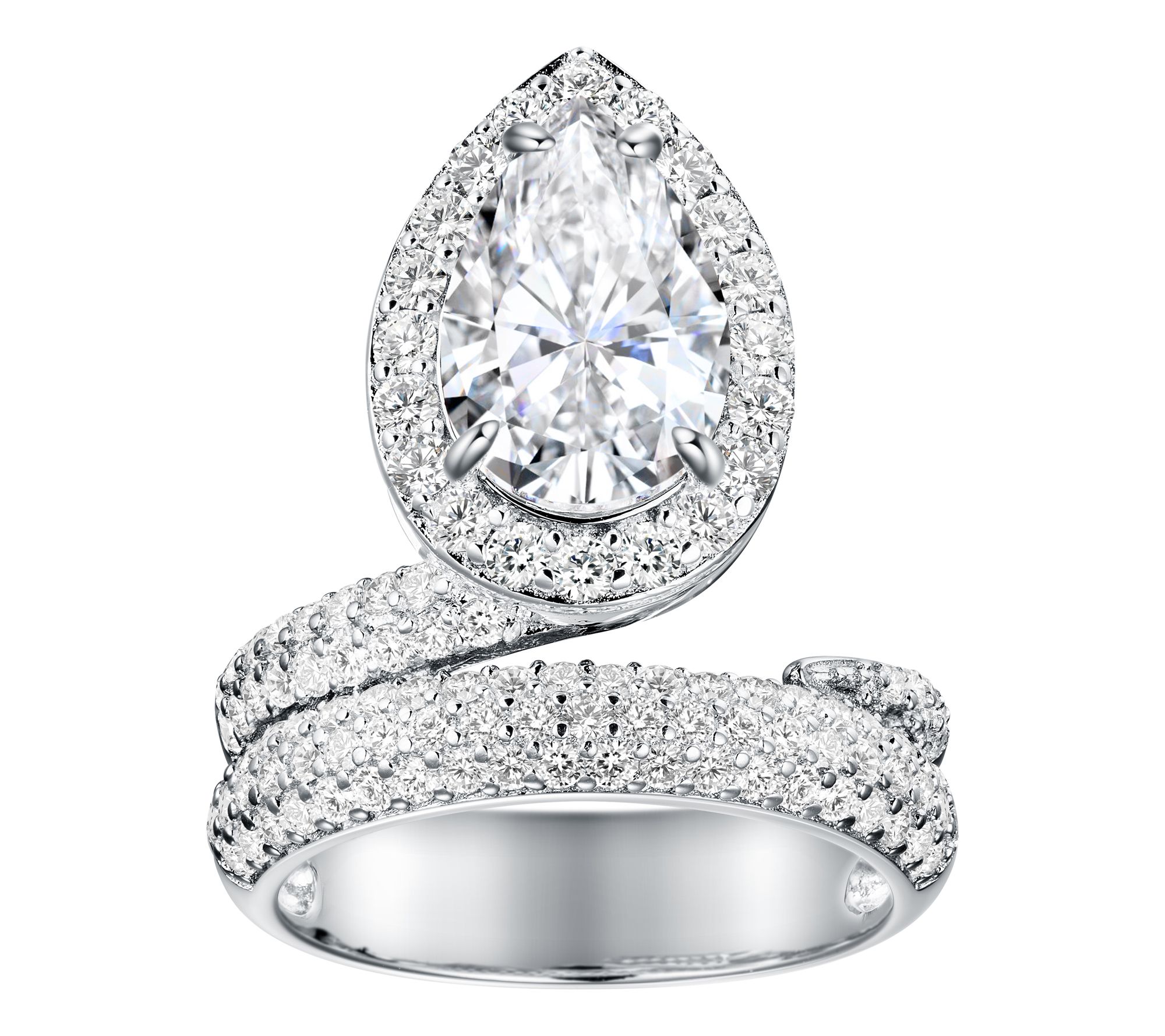 Diamonique x Jenifer Miller 11.25 cttw Ring, Sterling Silver