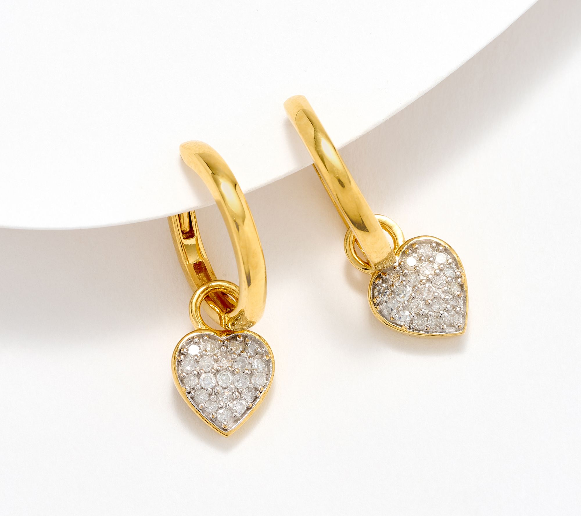 Accents by Affinity 0.25 cttw Heart Drop Earrings, Sterl