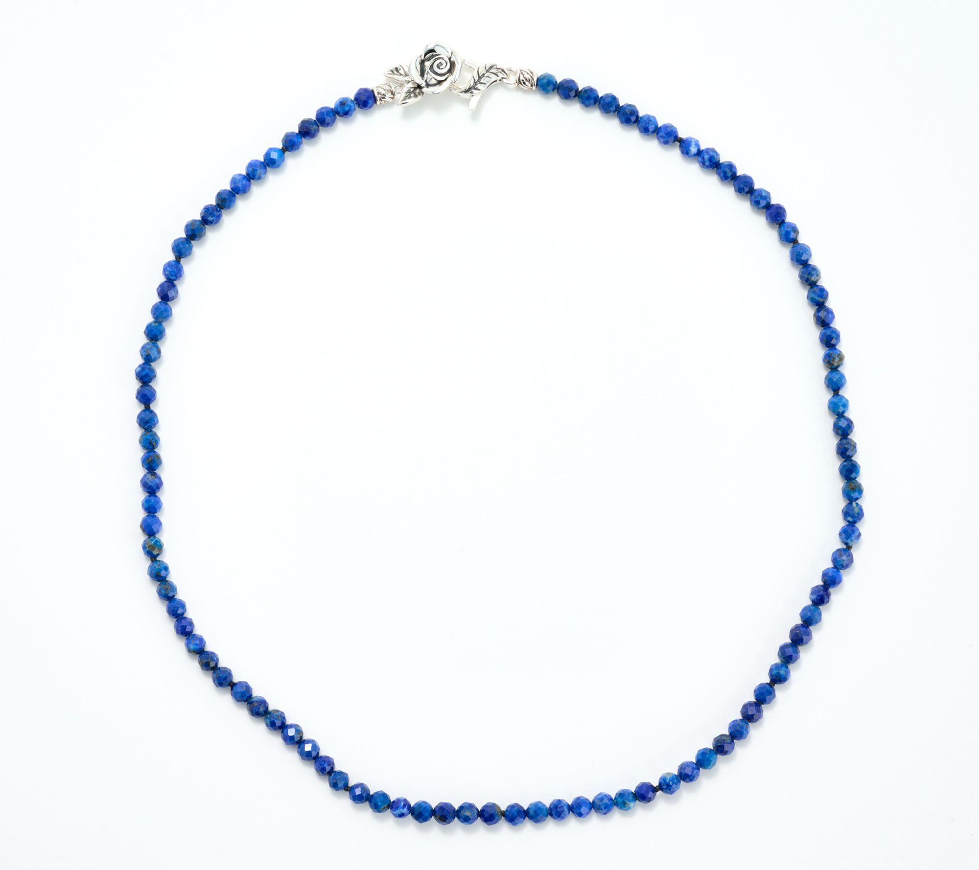 Third Person Sterling Silver Gemstone Bead Rose 18" Necklace