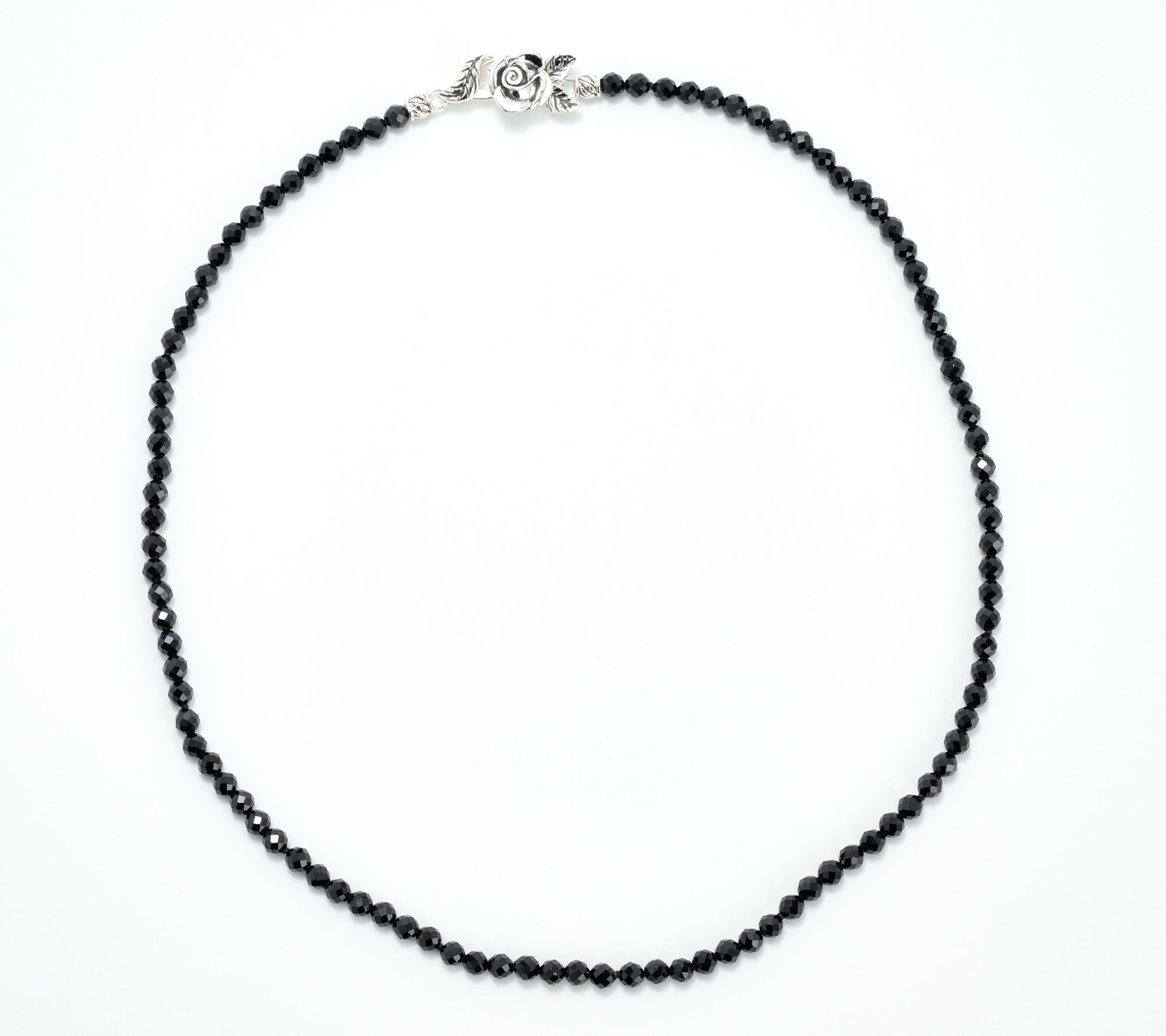 Third Person Sterling Silver Gemstone Bead Rose 18" Necklace