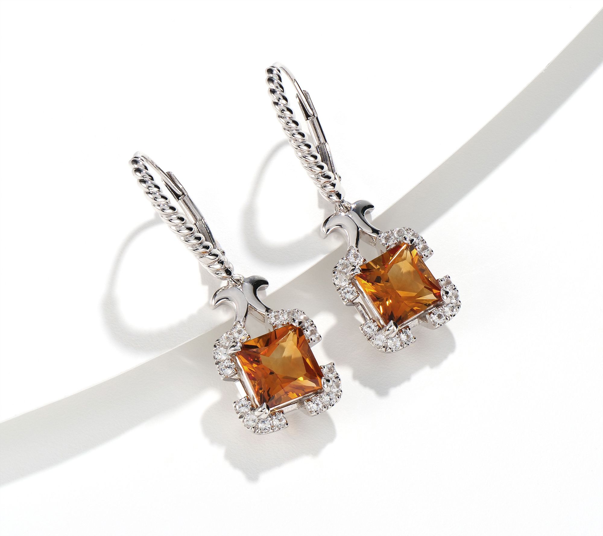 "As Is" Christian James by Scott Grimes Sterl Princess Cut Earrings