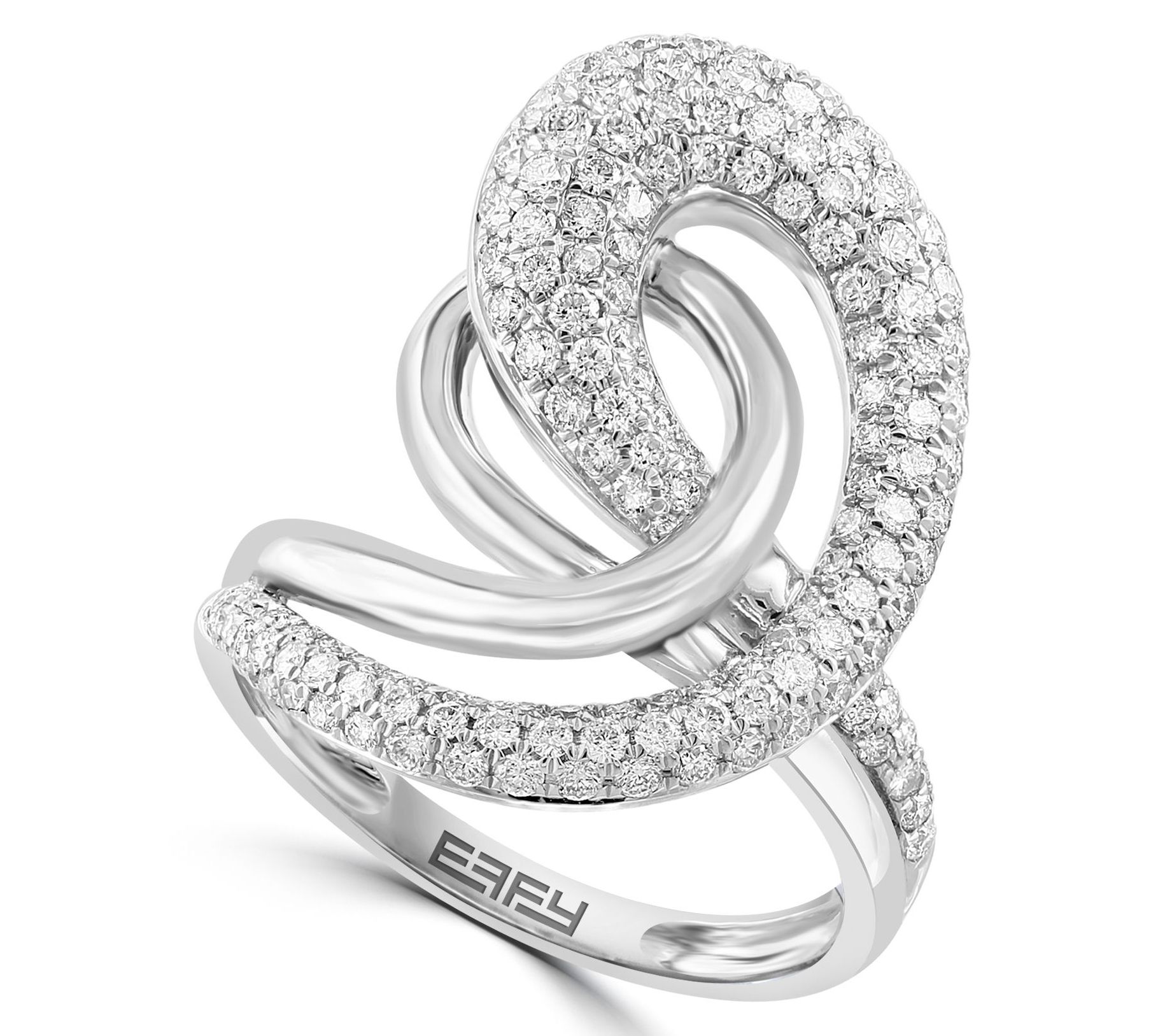 Effy Diamond Twist Overpass Ring, 14K Gold