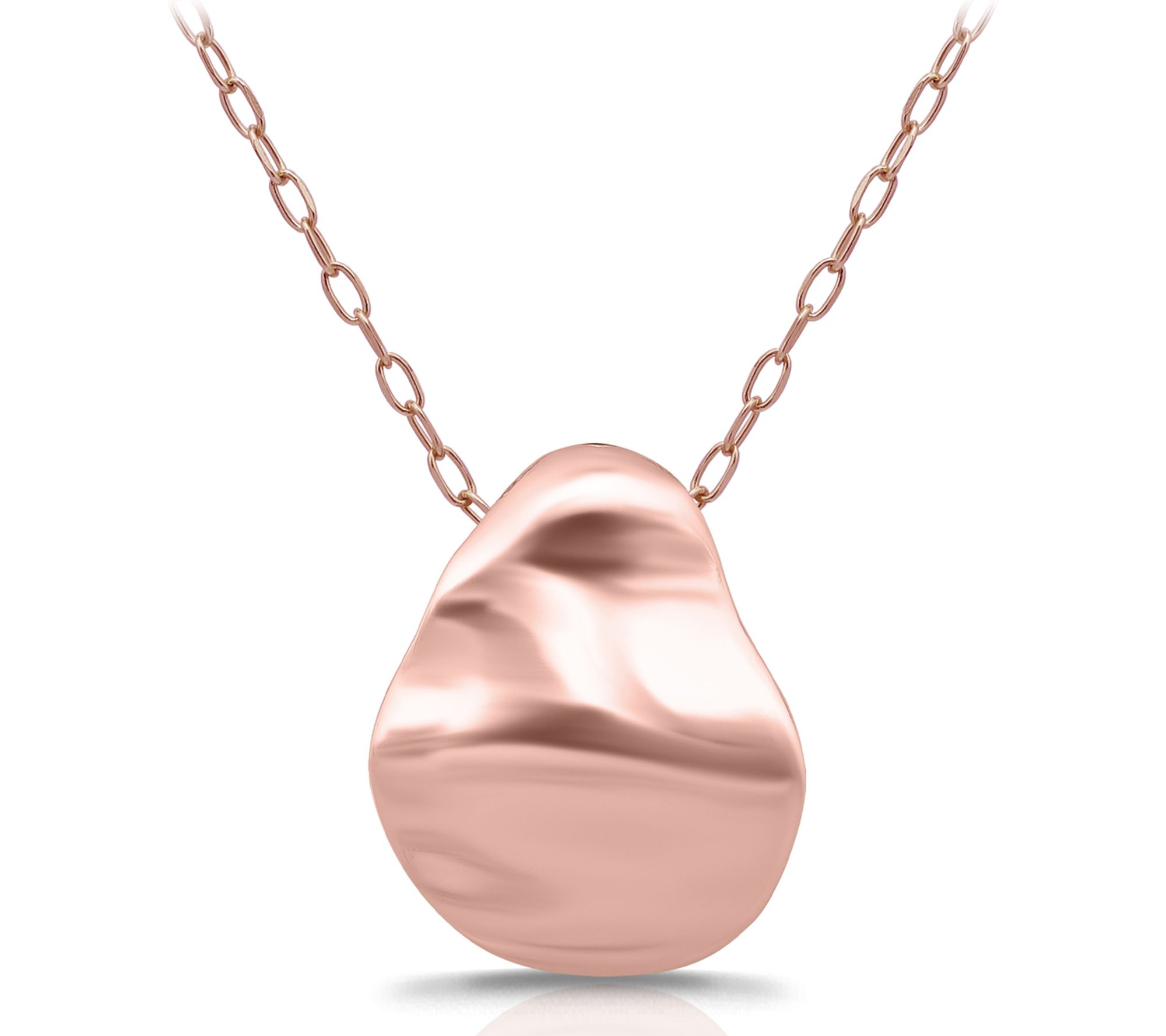 Or Paz Sterling Silver Wavy Disc Design Necklace