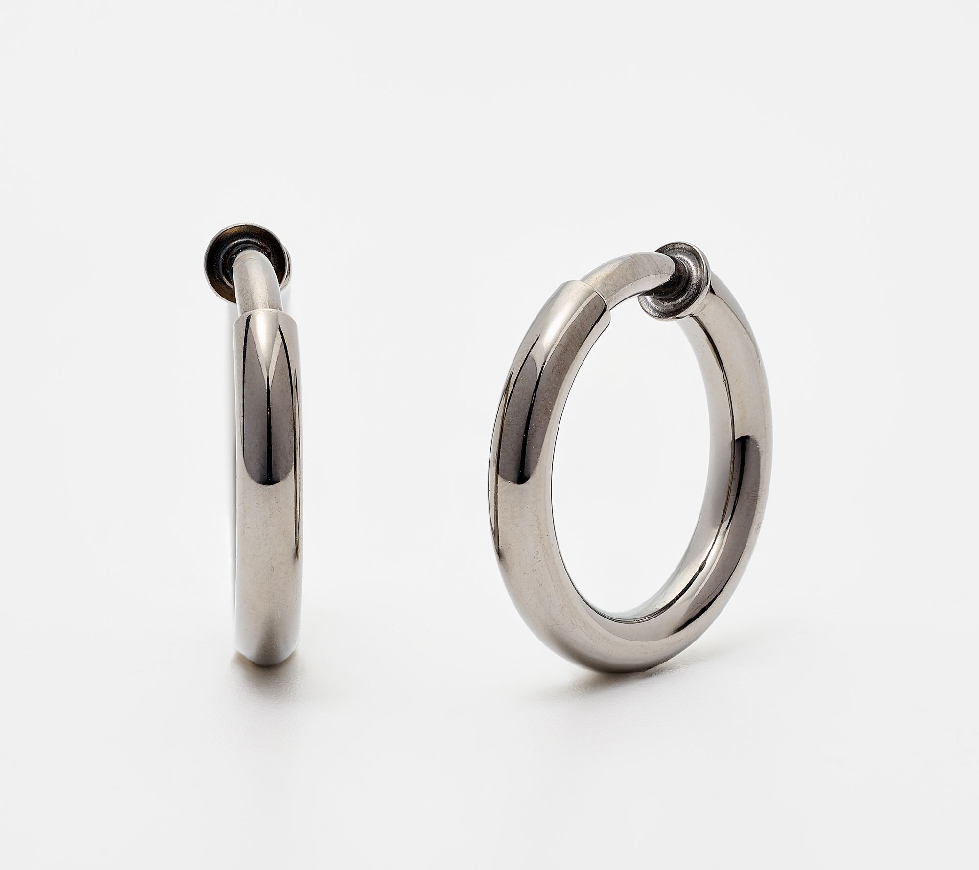 David Markstein Bronze Non-Pierced Hoop Earrings