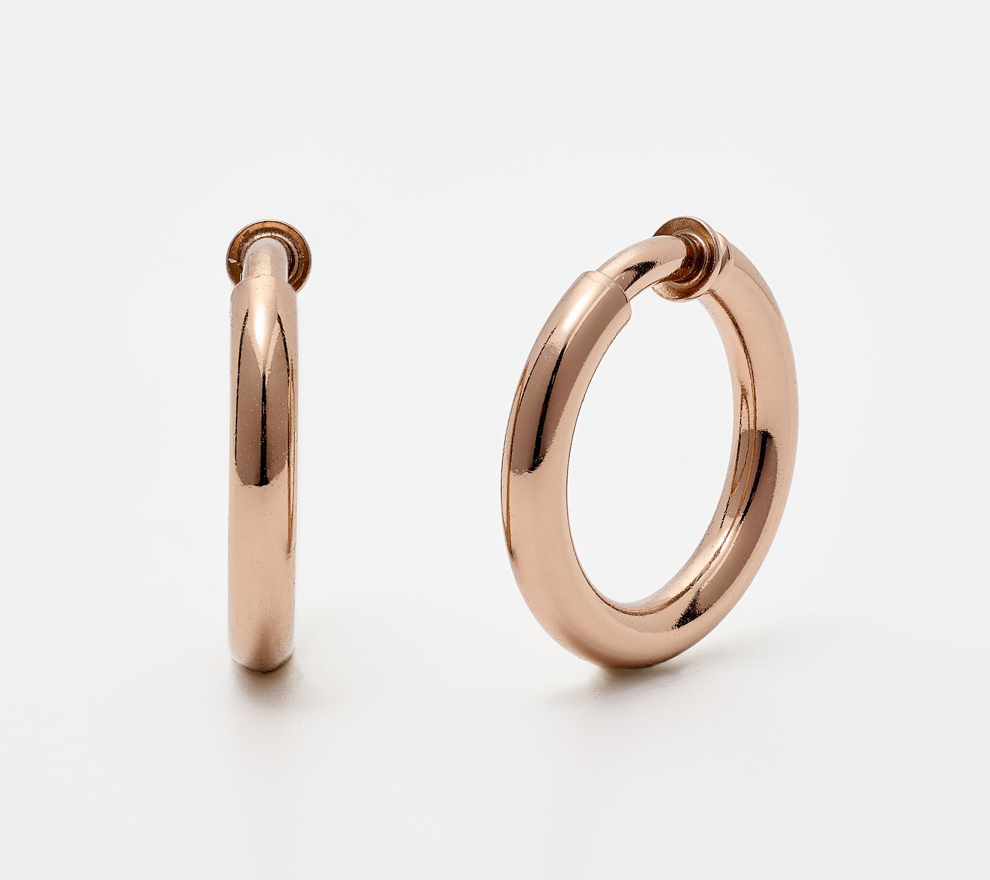 David Markstein Bronze Non-Pierced Hoop Earrings