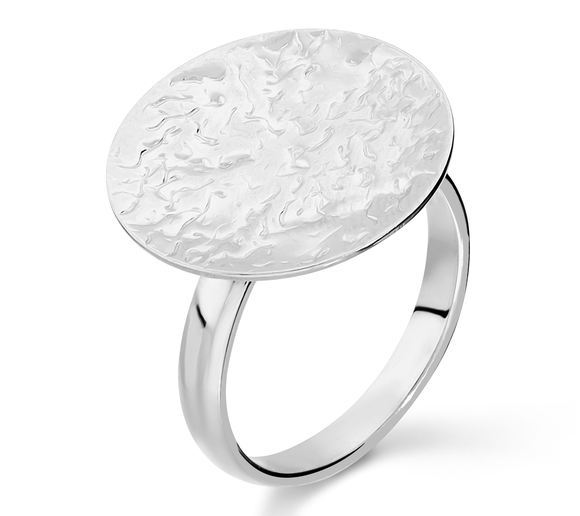 Steel by Design Bold Hammered Ring
