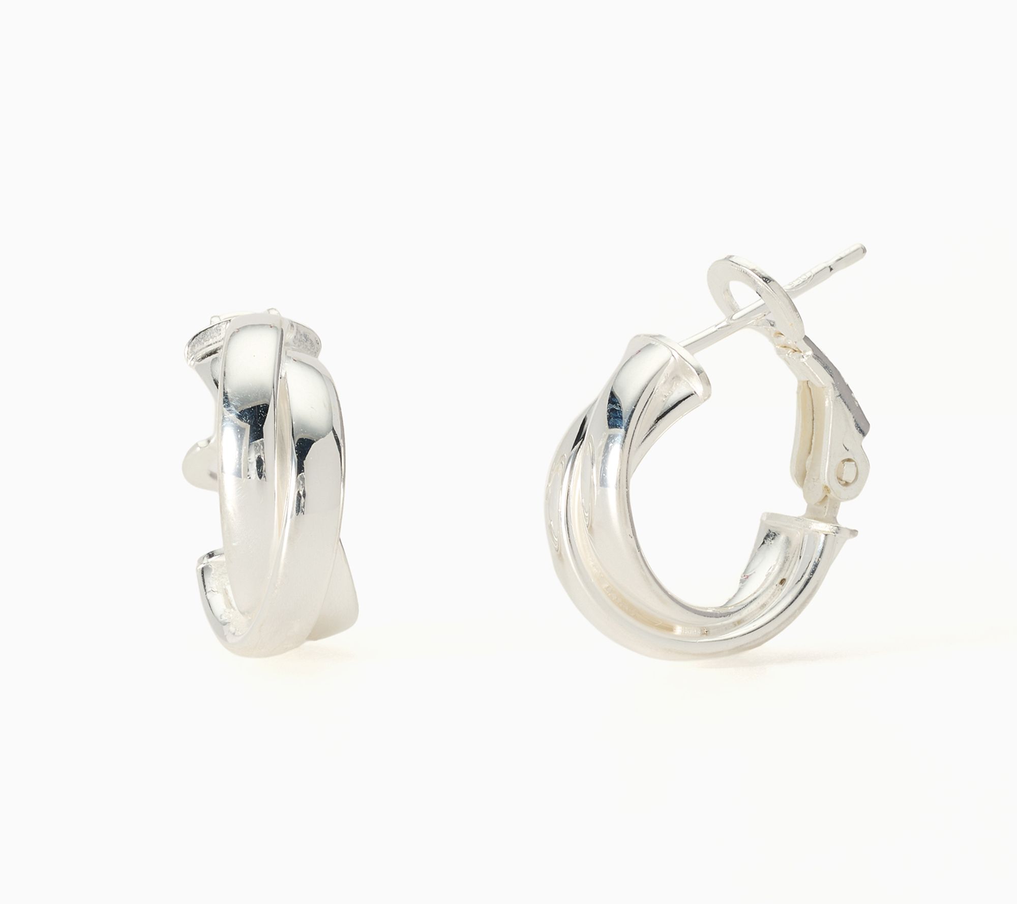 UltraFine 950 Silver Triple Nested Hoop Earrings