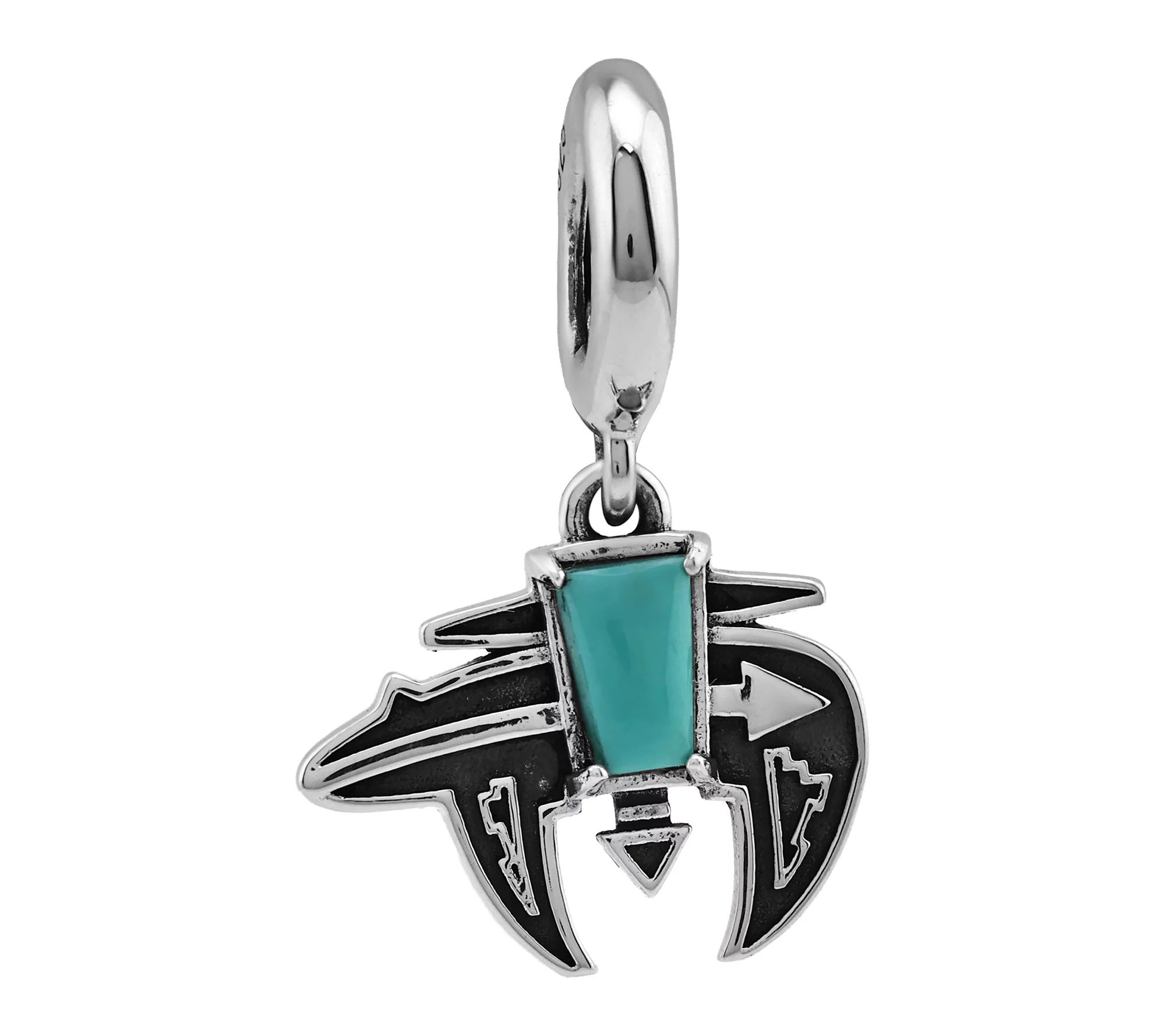 American West Sterling Gemstone & Textured Bear Charm