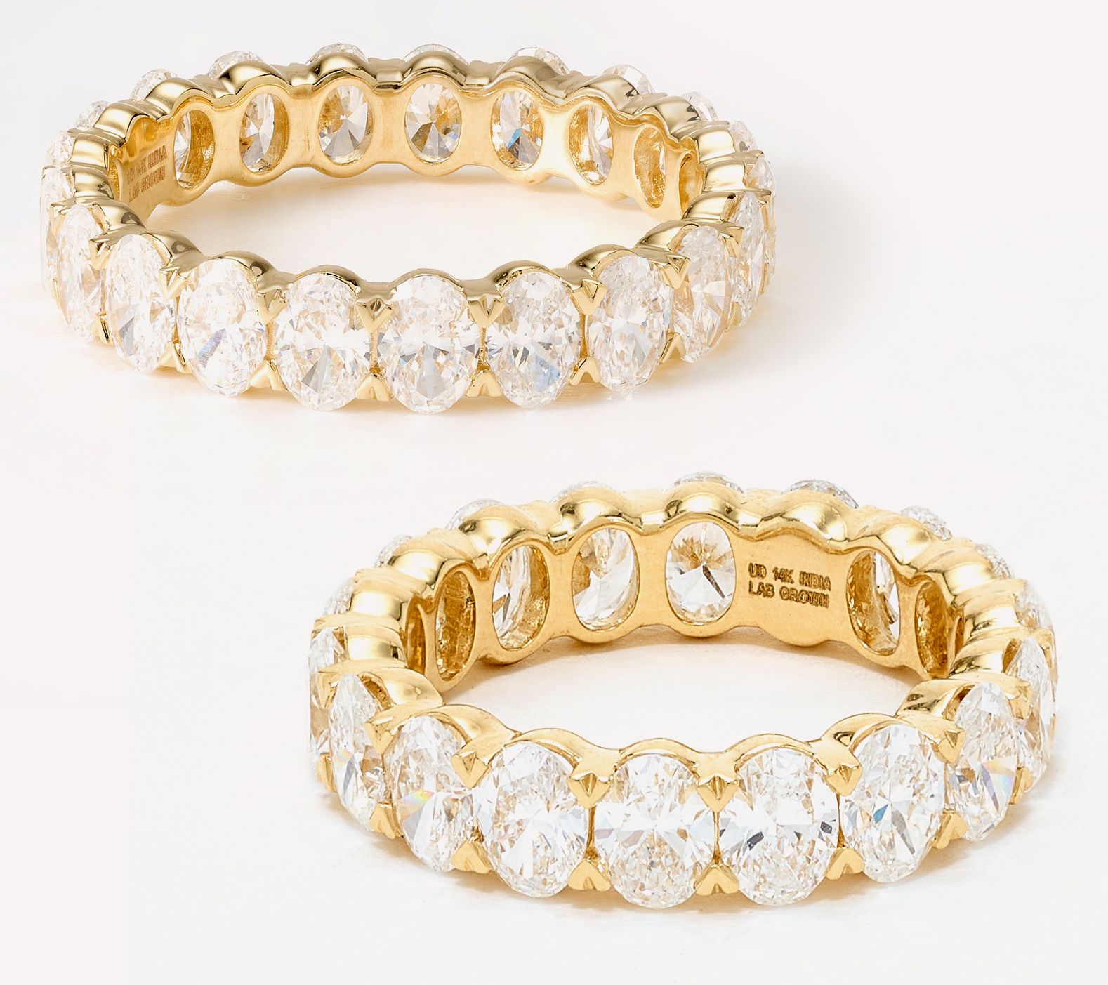  Fire Light Lab Grown Diamonds Oval Cut Eternity Band, 14K Gold - J464531