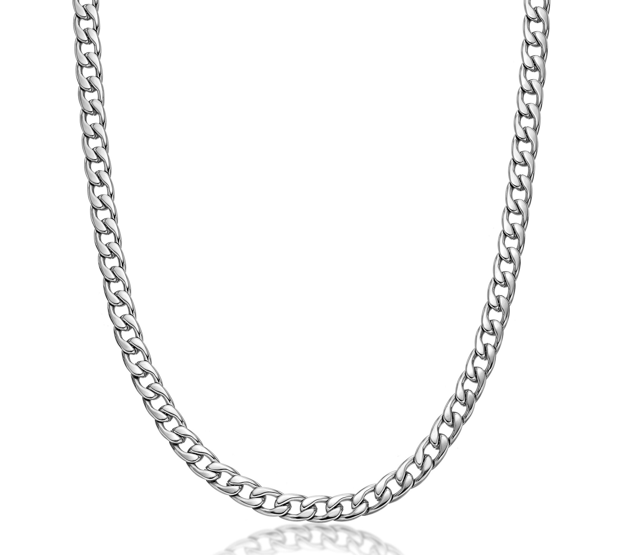 LYNX Mne's 7.5 mm Curb Chain 22" Necklace
