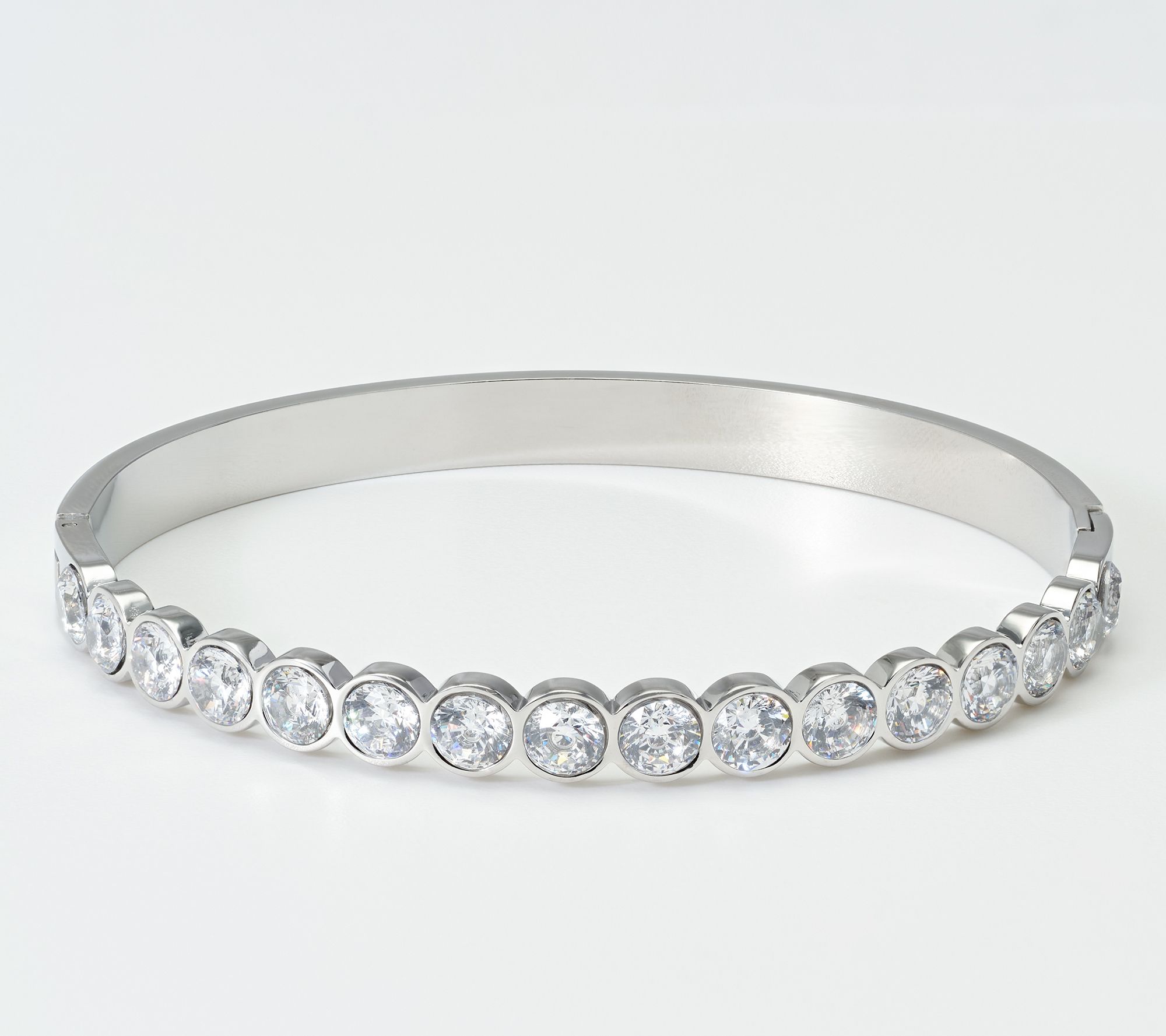 Steel by Diamonique Bezel Set Bangle