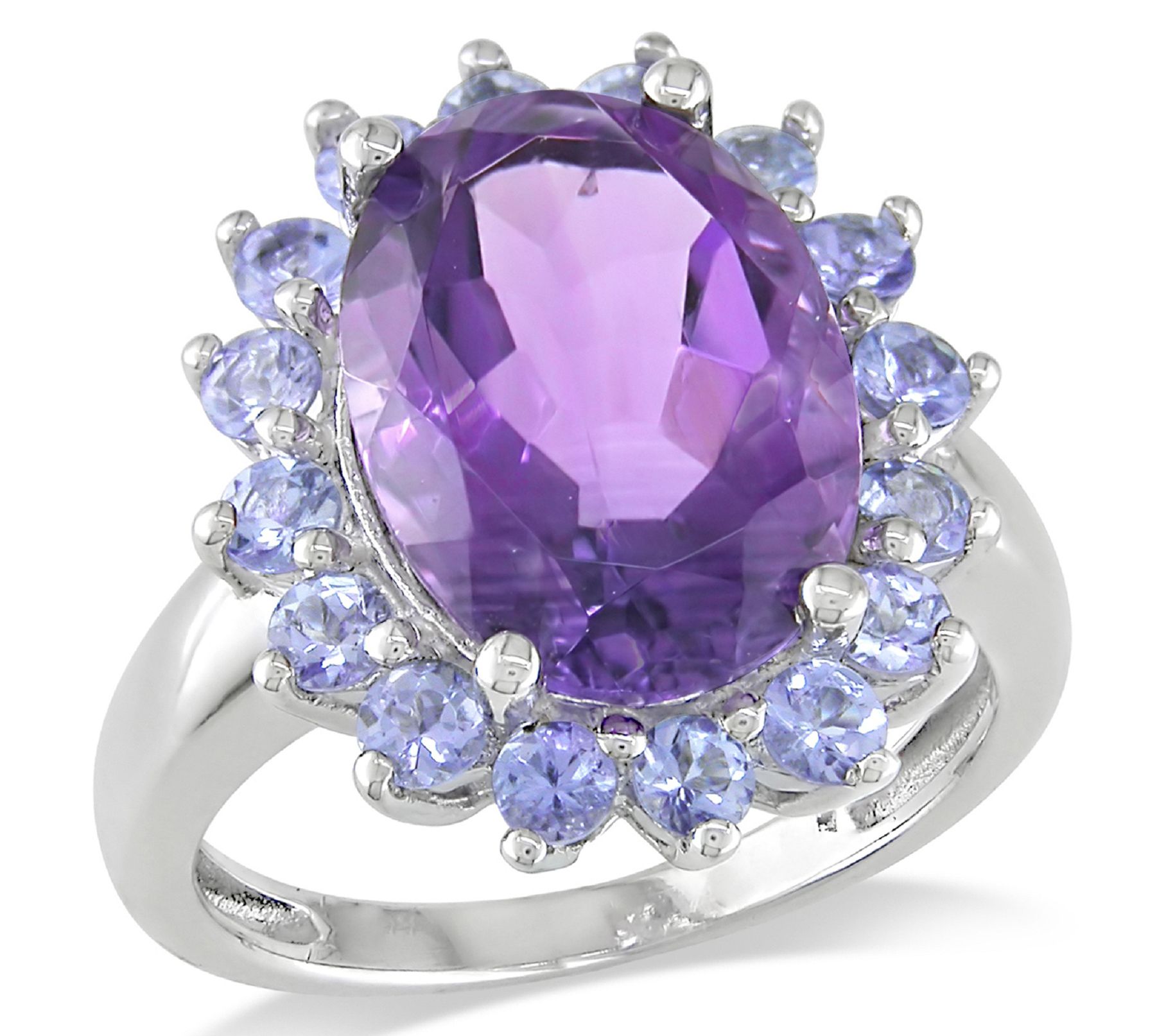 Sterling Silver 5.90 cttw Amethyst & Tanzanit eRing - QVC.com