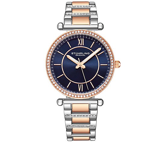 Stuhrling Women's Aria Two-Tone Crystal Watch