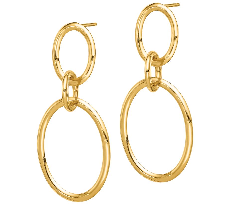 Gold Circle Dangle Earrings Discount, 58% OFF | espirituviajero.com