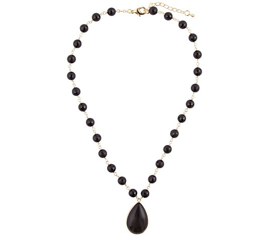 Barse Artisan Crafted Beaded Onyx Necklace