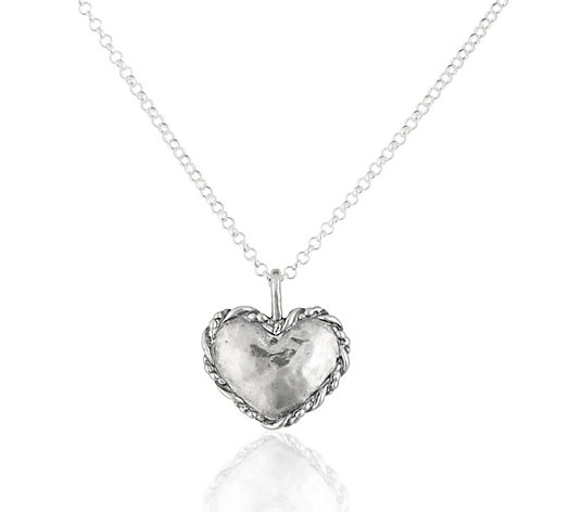 Or Paz Sterling Silver Heart Pendant w/ Chain