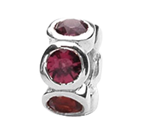 Prerogatives Sterling Red Cubic Zirconia Bead