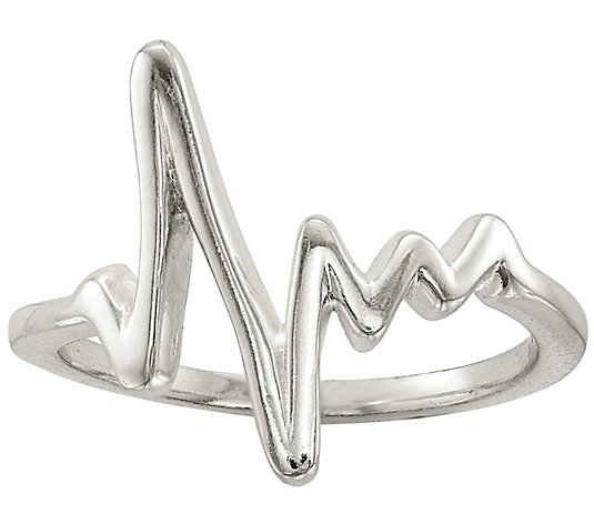 Sterling Heartbeat Ring by Silver Style