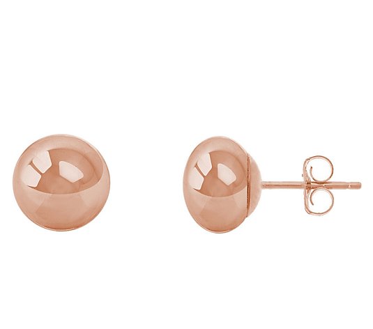 14K Gold 8mm Polished Button Ball Stud Earrings