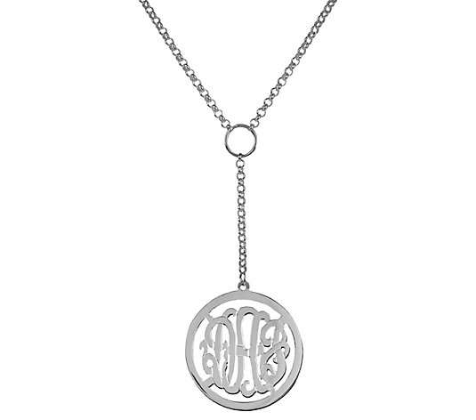 Personalized Sterling "Y" Monogram Necklace
