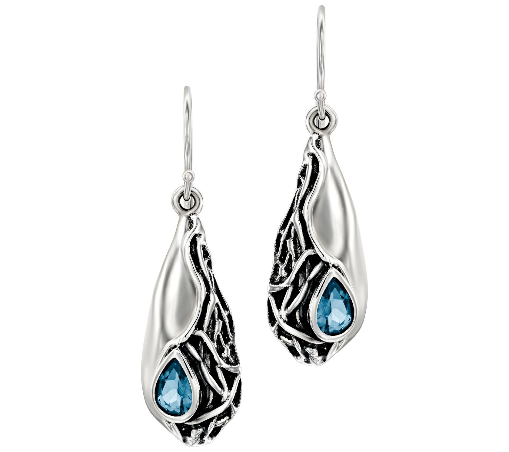 Hagit Sterling Gemstone Drop Earrings
