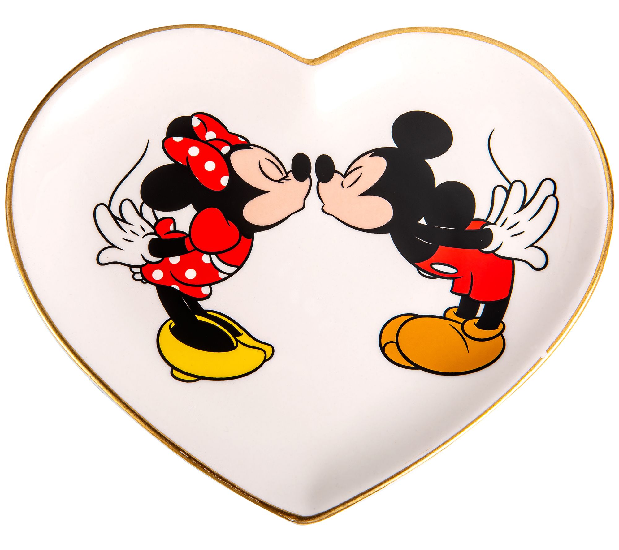 Disney's Mickey Mouse & Minnie Mouse Heart Trin ket Tray 