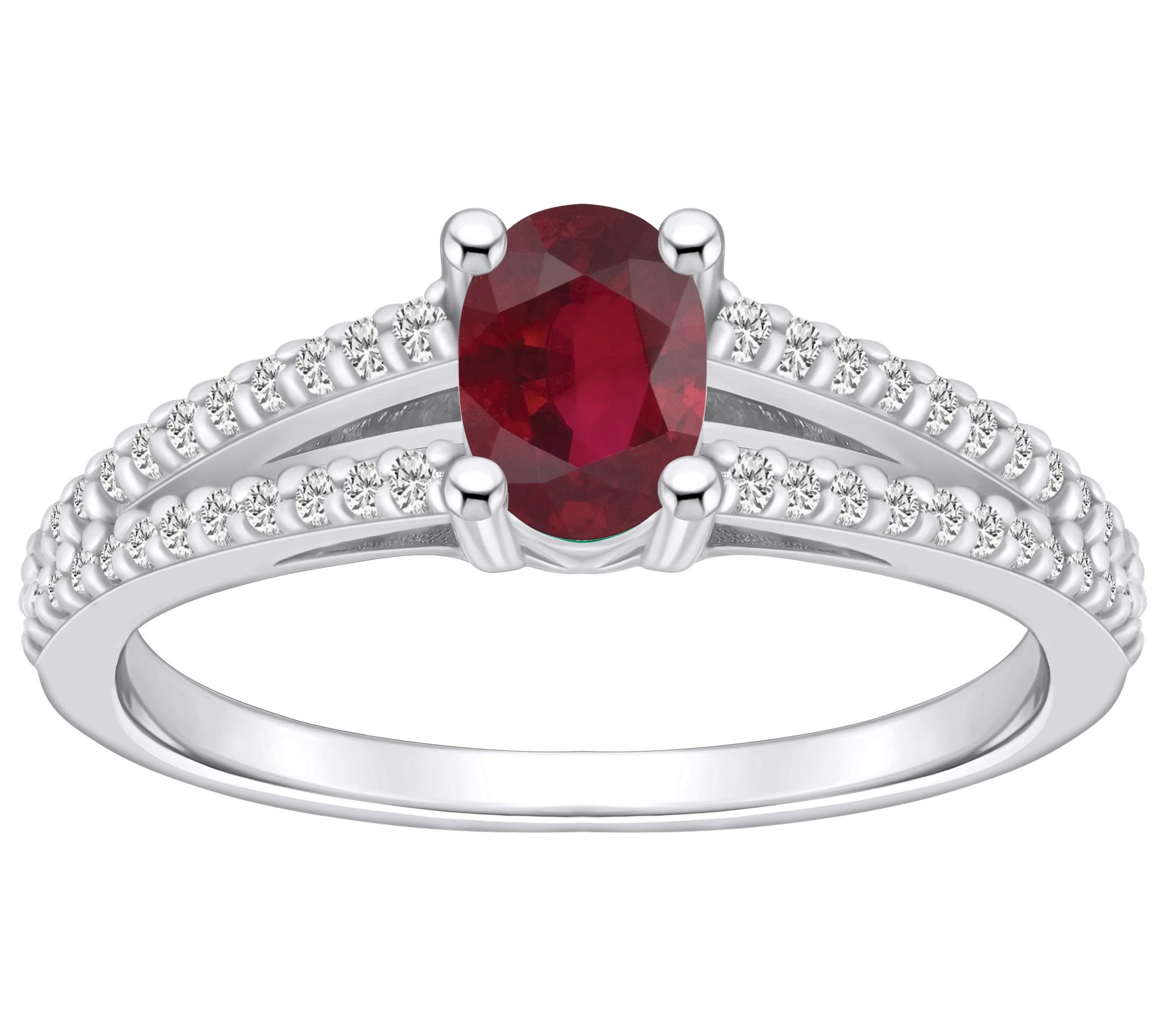 Affinity Gems 1.05 cttw Ruby & 0.20 cttw Diamond Ring, 14K