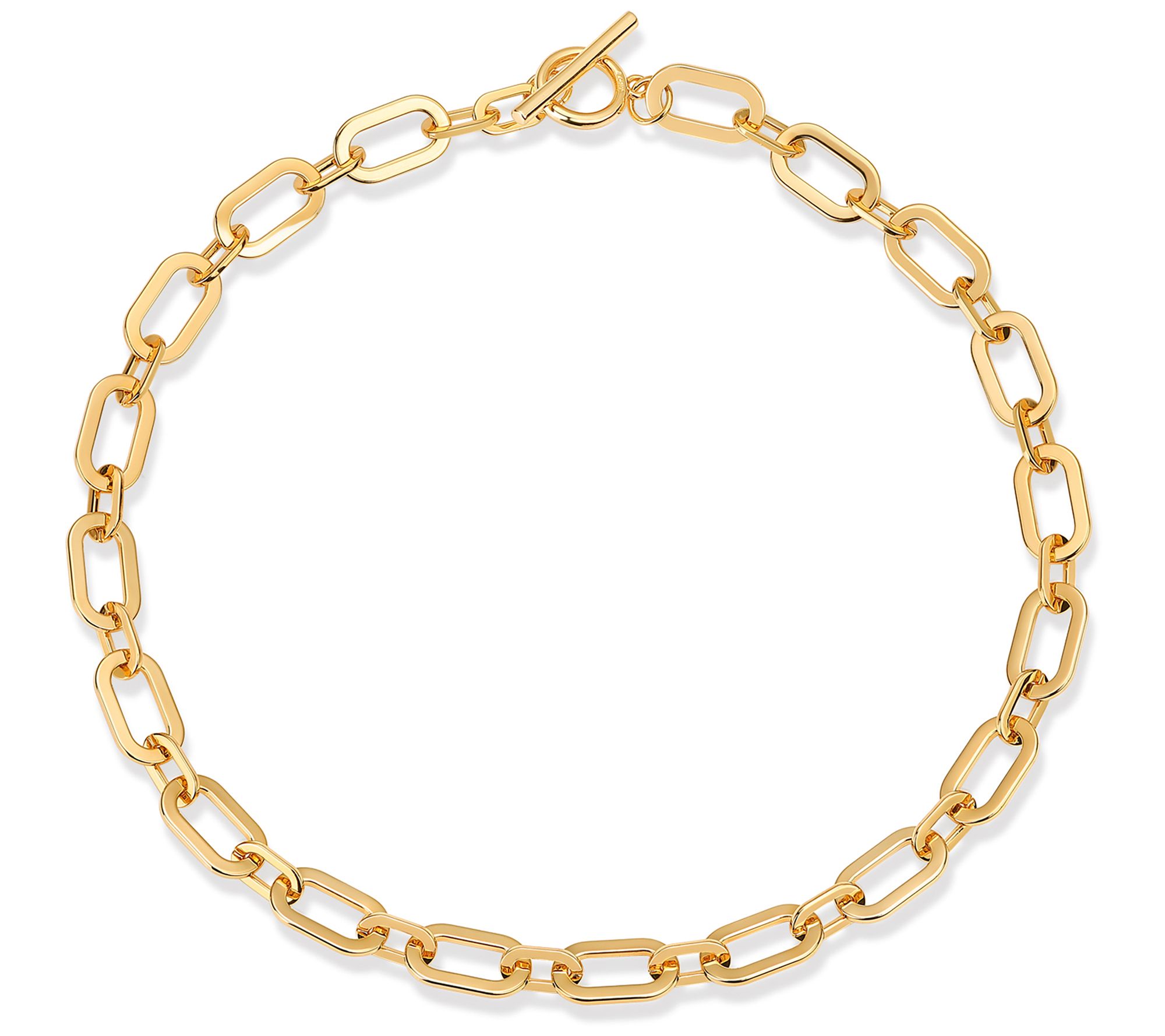 by Adina Eden 18K Gold Plated Oval Link Necklac