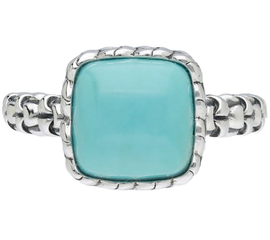 Tiffany Kay Studio Sterling Silver Turquoise Purl Knit Ring
