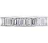 Diamonique 6.60 cttw Eternity Band Ring, Sterling Silver, 1 of 2