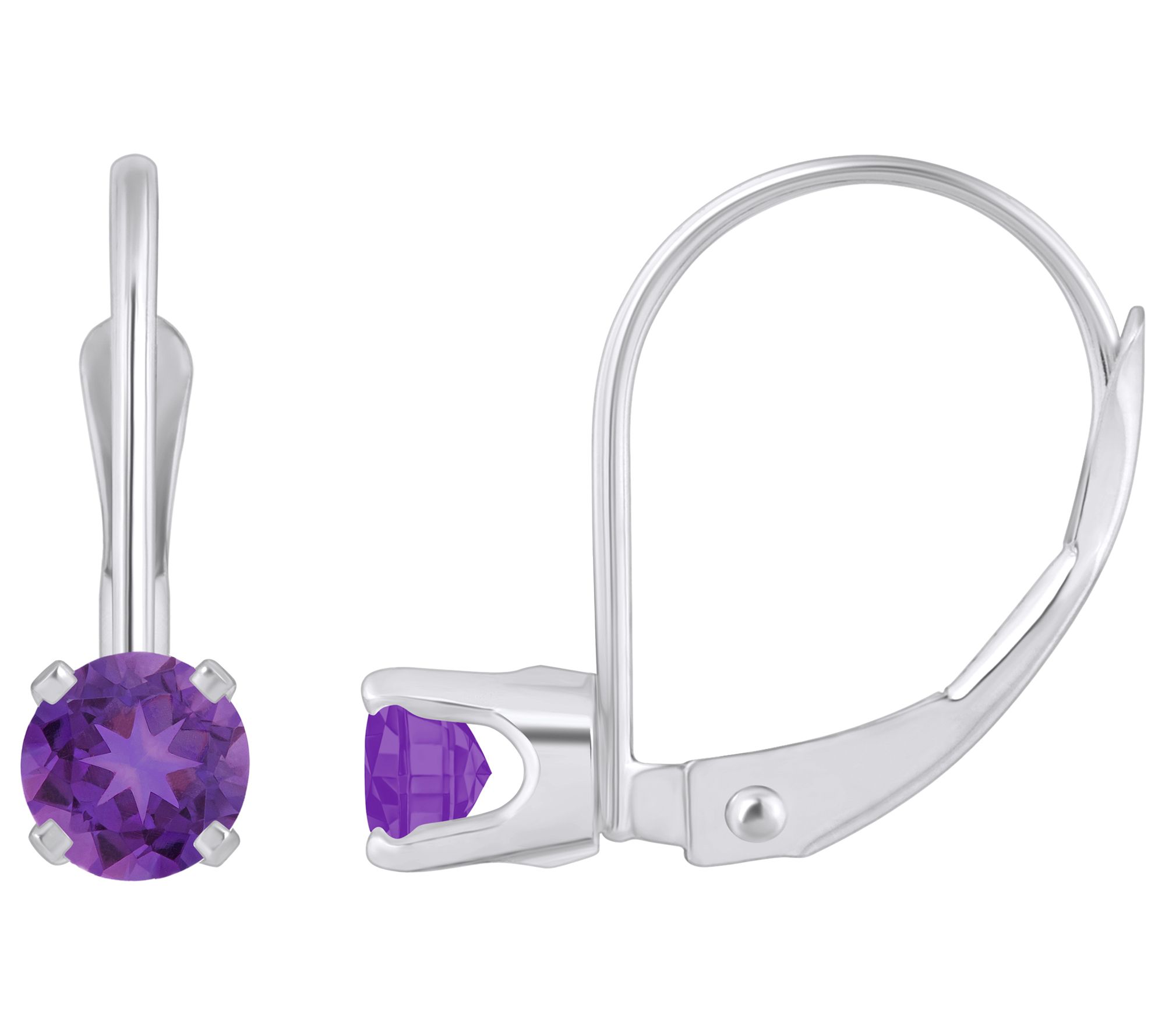 Affinity Gems Round Gemstone Leverback Earrings, 14K