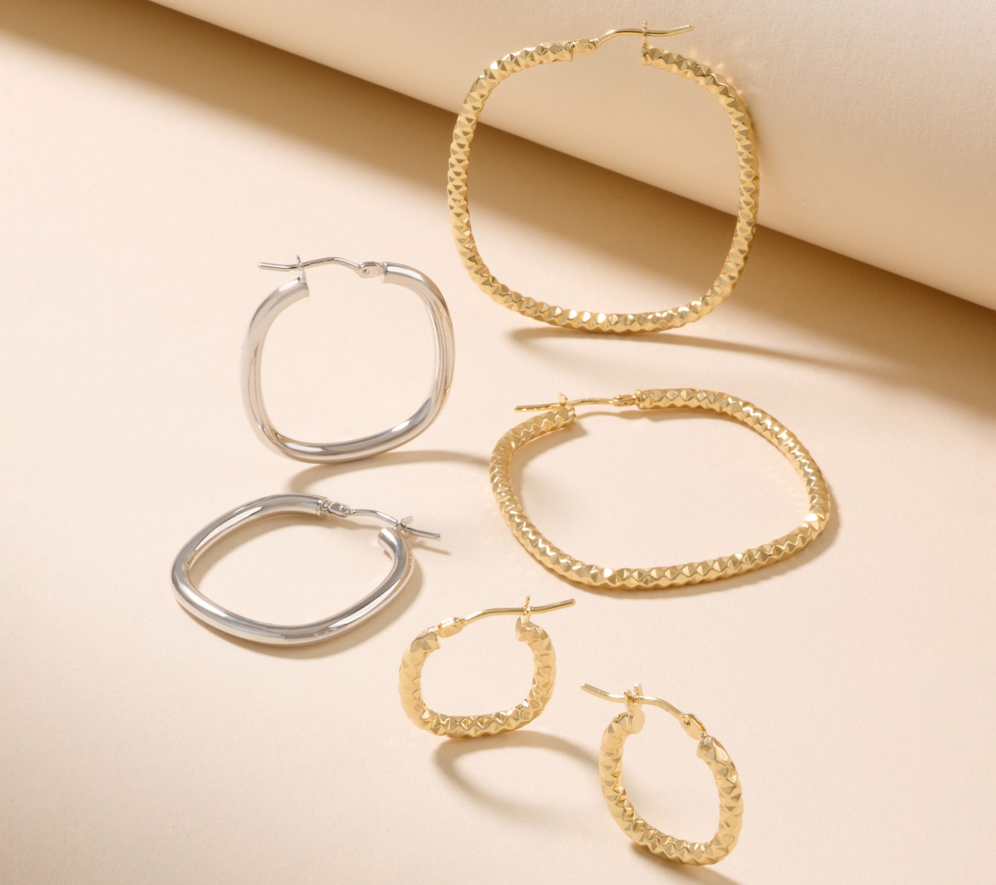 Qvc 14 karat gold hoop earrings sales