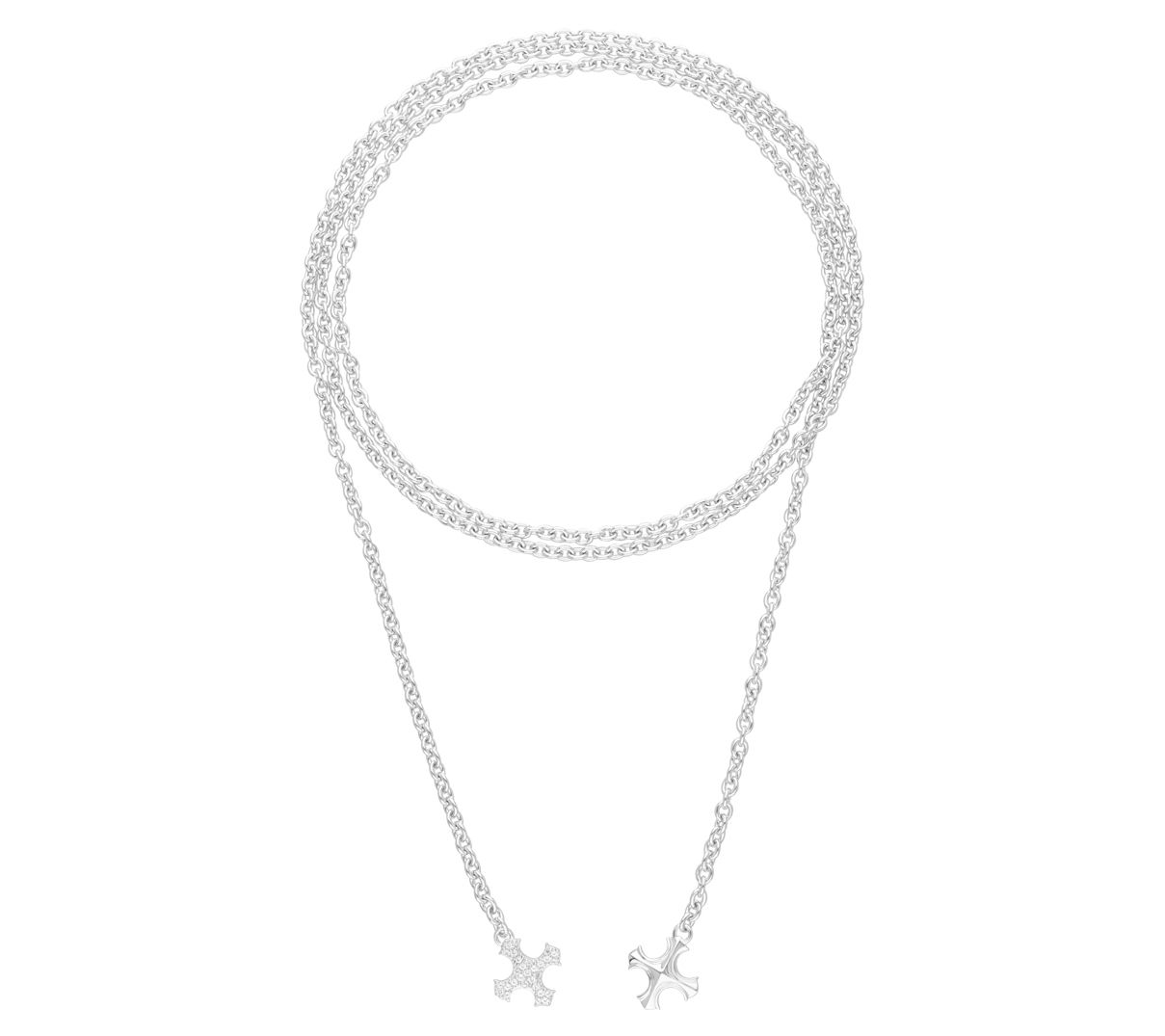 Margo Manhattan Sterling White Topaz Fleur De Lis Necklace