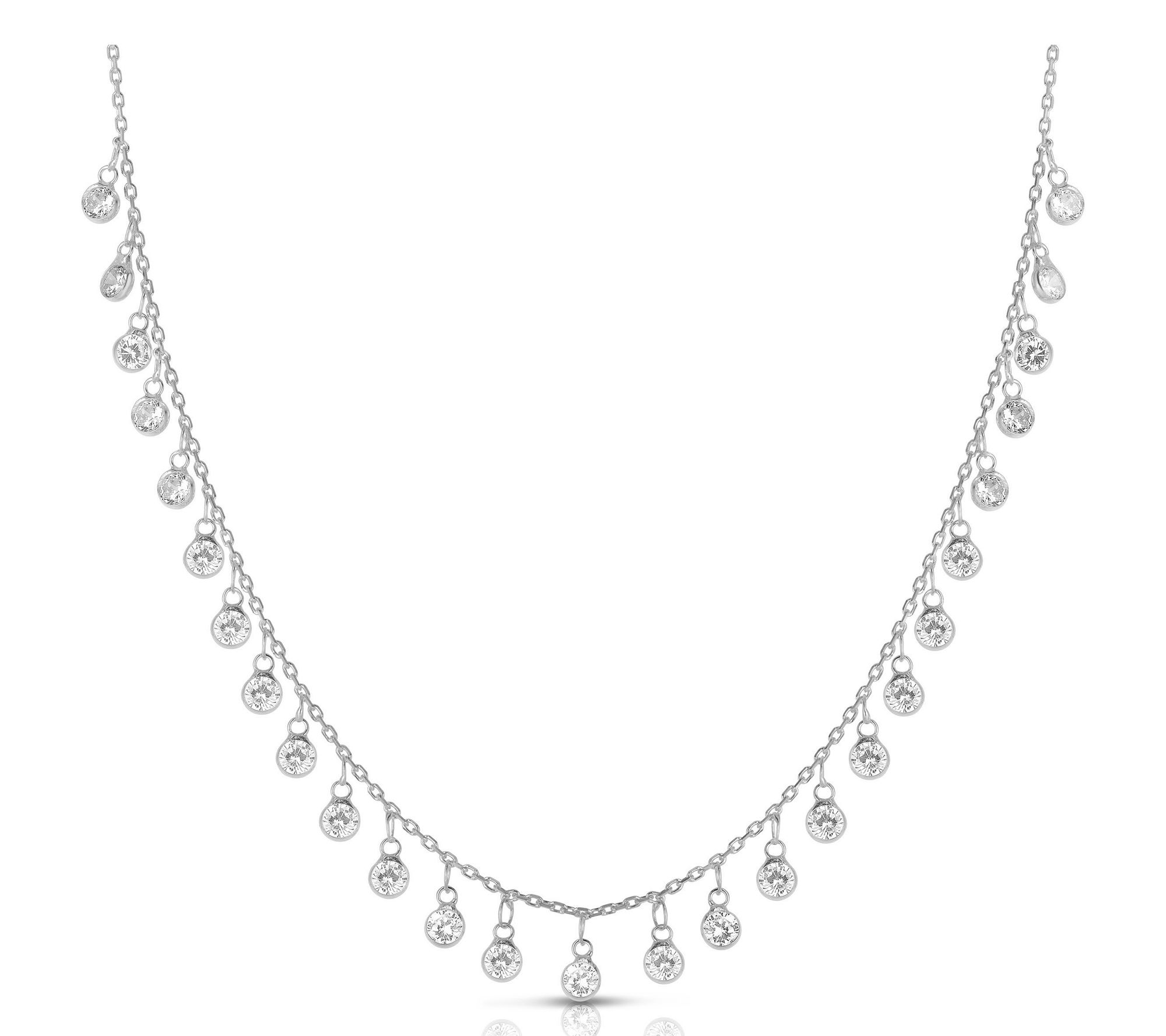 Sterlina Silver Dangle Charm Necklace, Sterling
