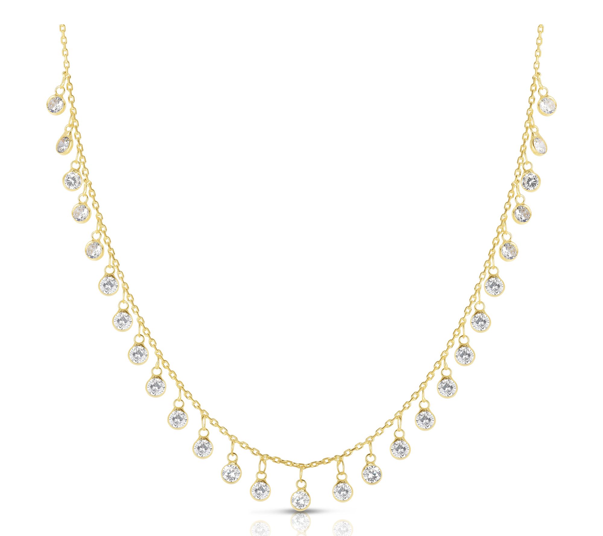 Sterlina Silver Dangle Charm Necklace, Sterling