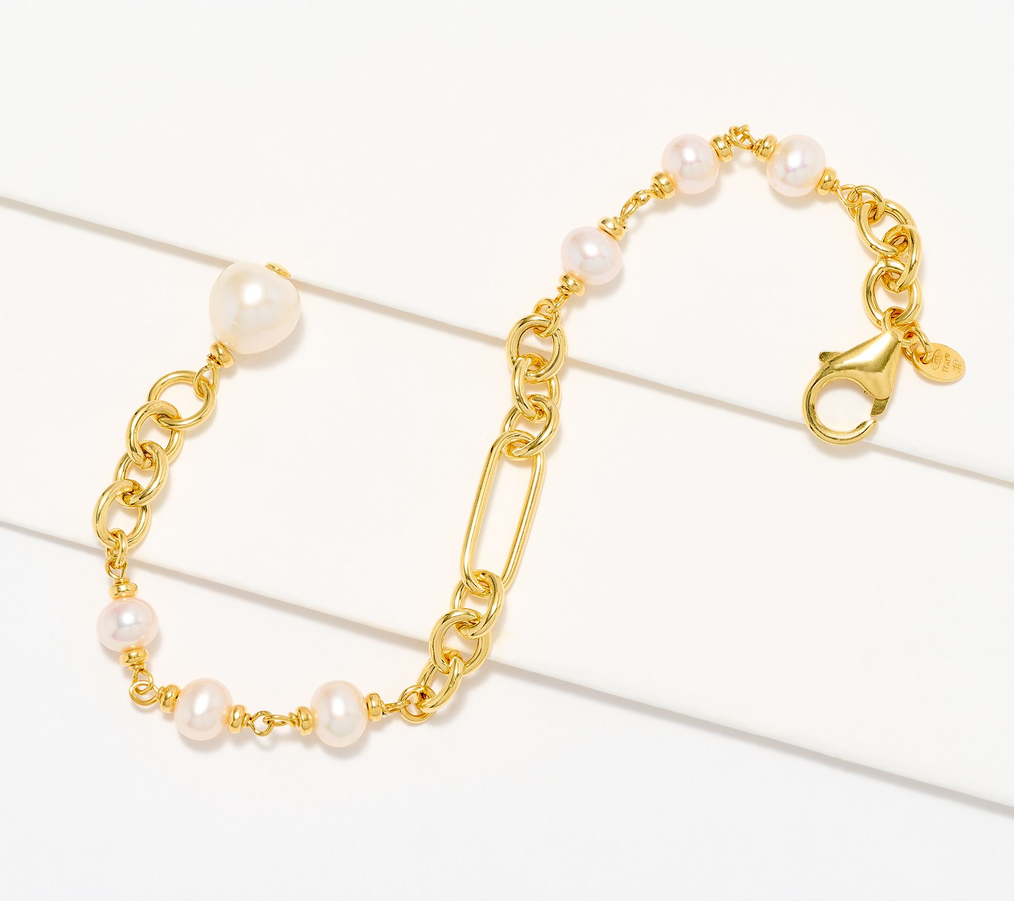 "As Is" Honora Cultured Pearl Chain Bracelet, Sterling Silver