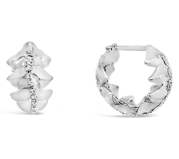 Margo Manhattan Sterling White Topaz Lara HoopEarrings