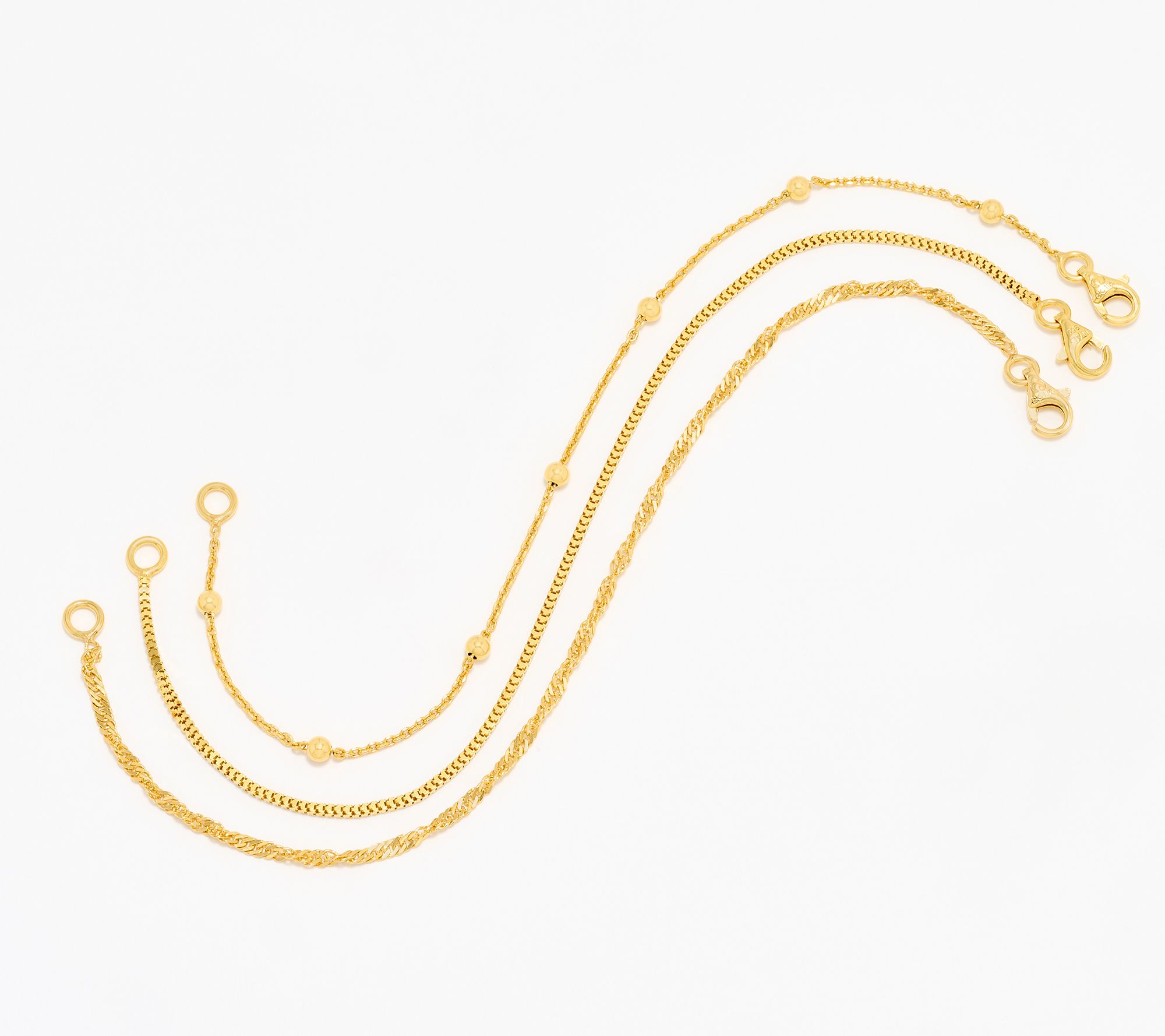 "As Is" UltraFine 950 Silver Set of 3 Bracelets