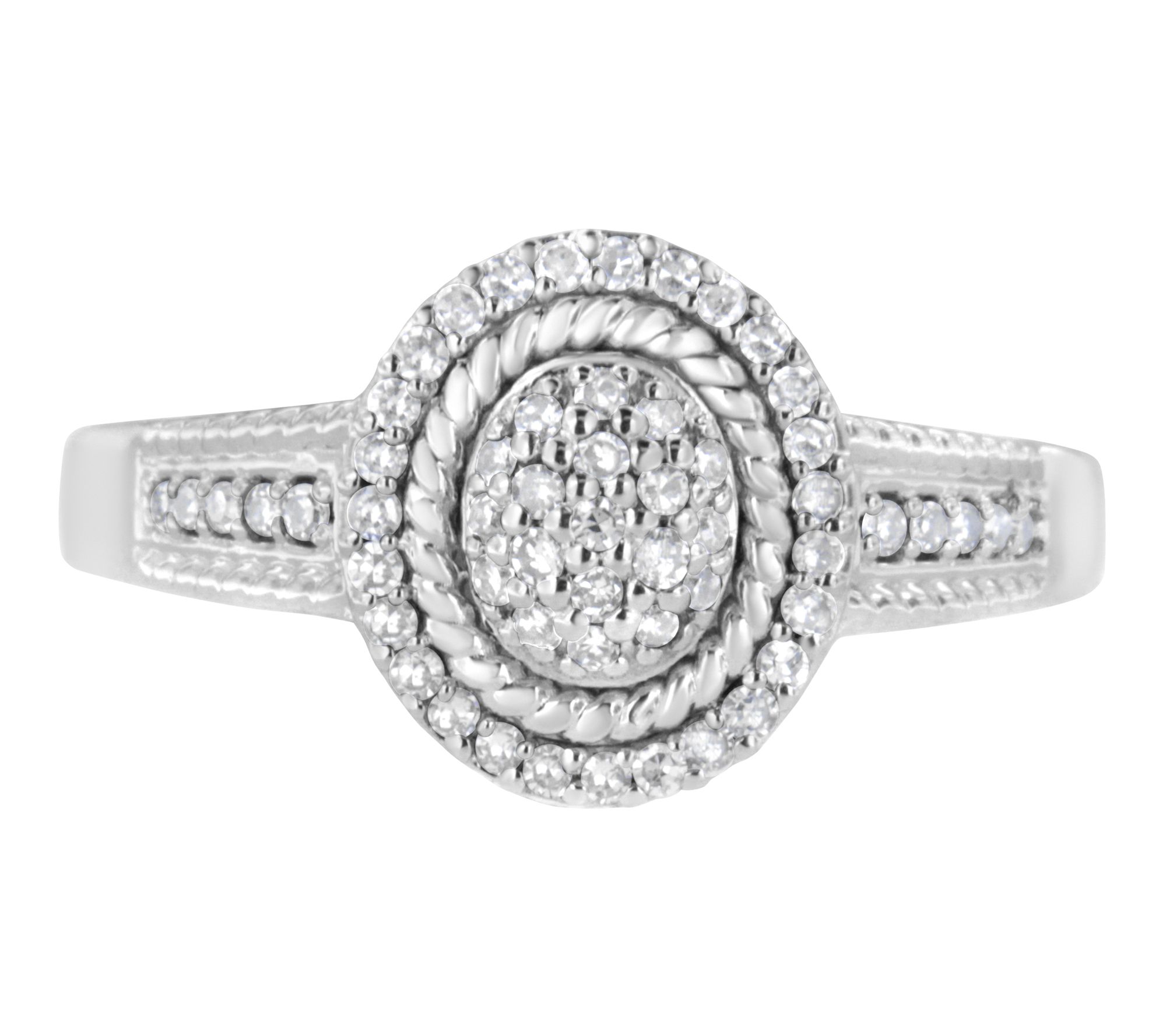 Haus of Brilliance 0.30 cttw Diamond Cocktail Ring, Sterling