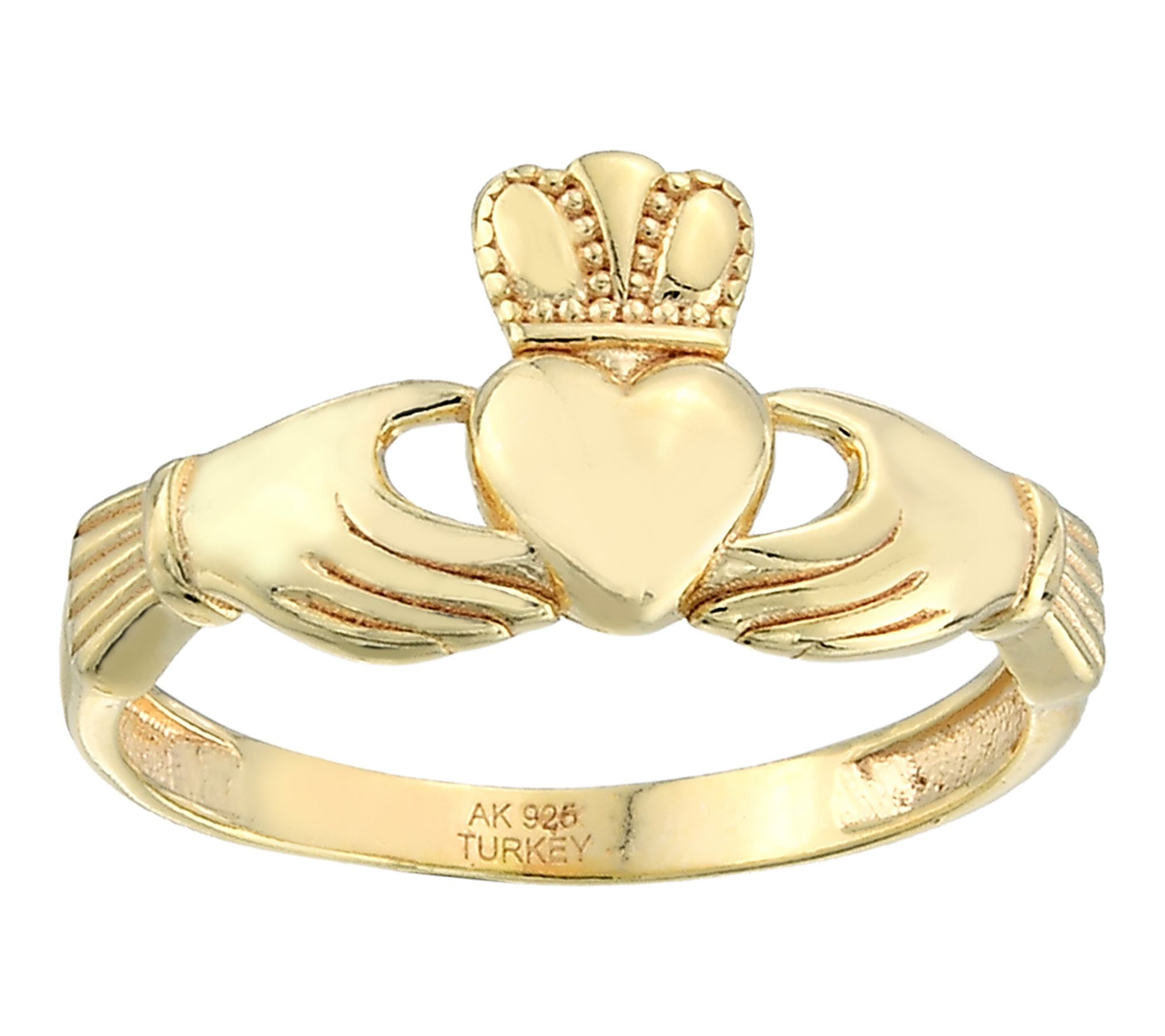 Silver Style Claddagh Design Ring, Sterling