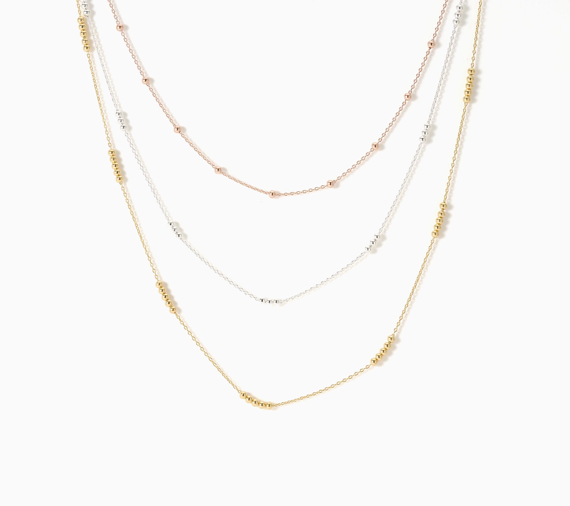 UltraFine 950 Silver 3-Strand Graduated Necklace