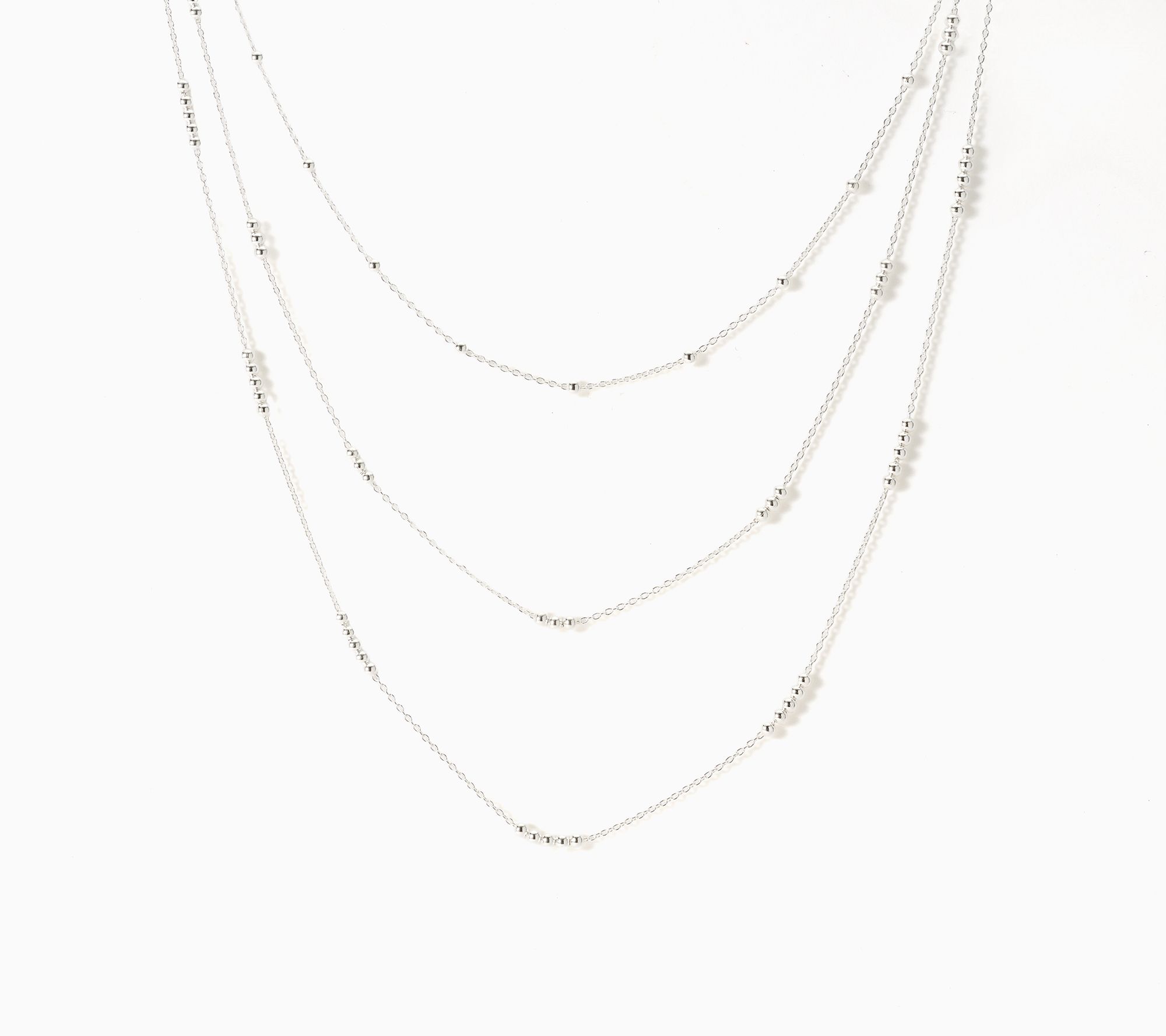 UltraFine 950 Silver 3-Strand Graduated Necklace