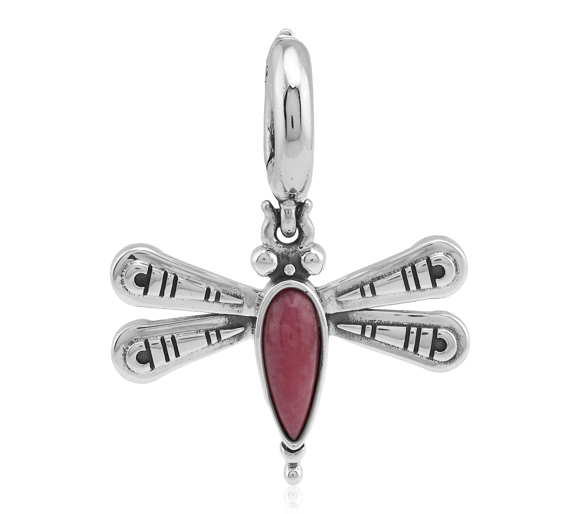 American West Sterling Gemstone & Textured Dragonfly Charm