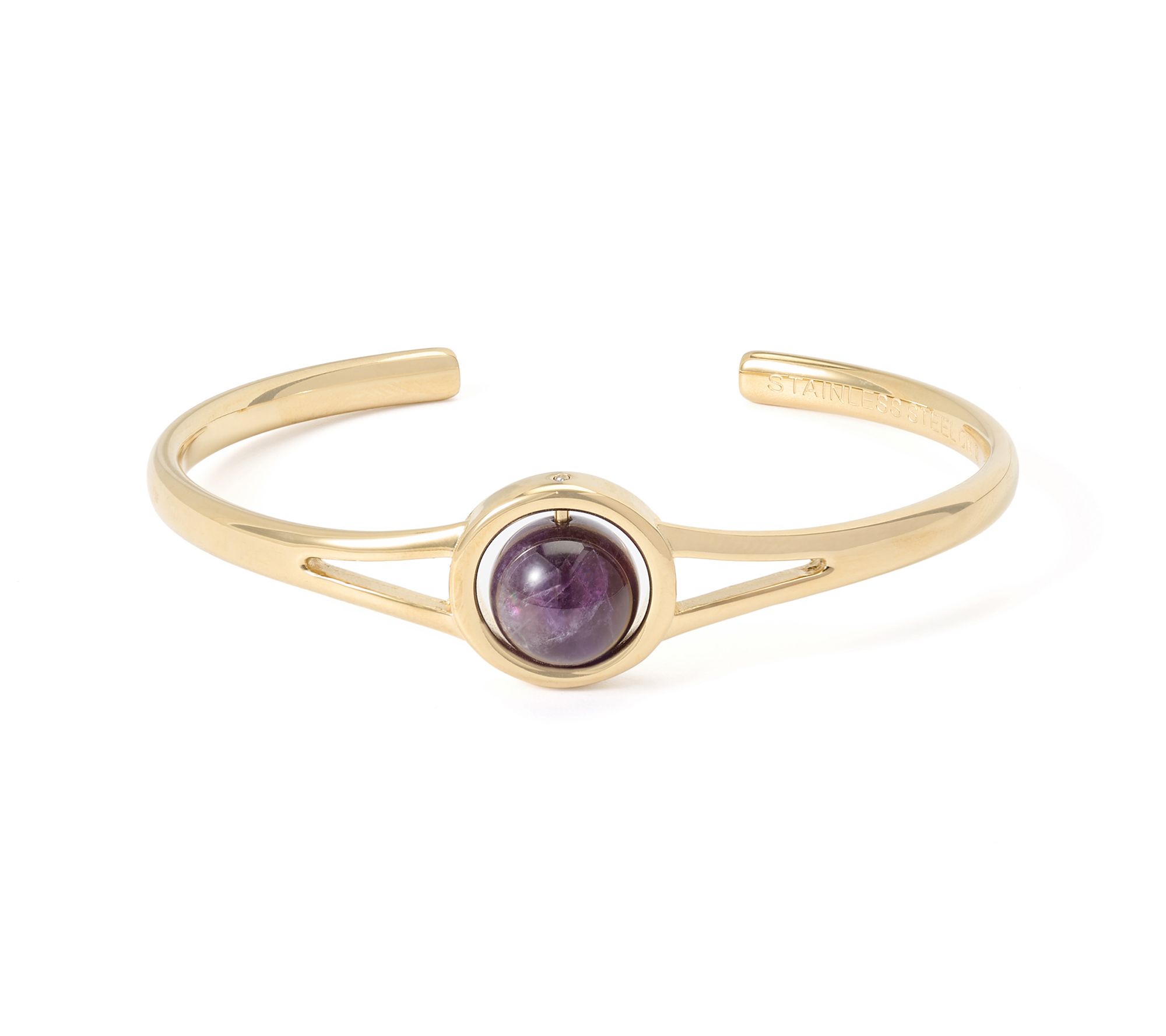 TJ by T Jazelle Gemstone Cuff Bracelet, Stainless Steel